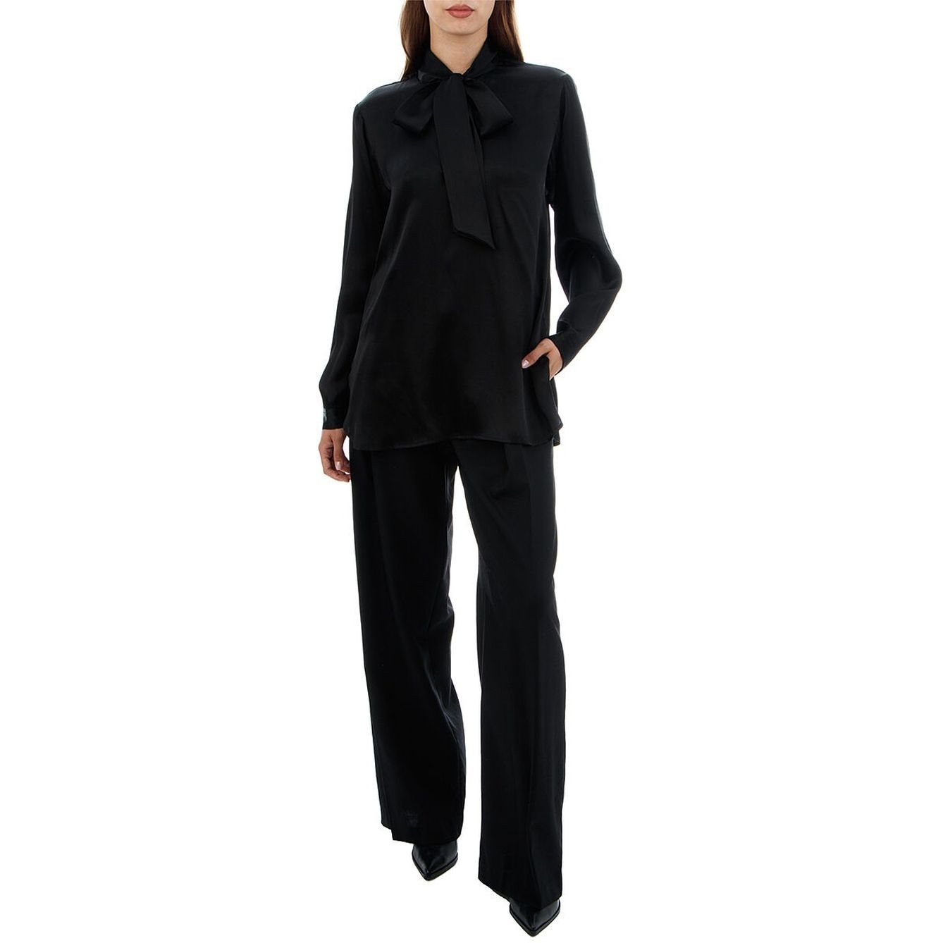 PAROSH Marškiniai ilgomis rankovėmis moterims, Juoda, Long sleeve shirt 2