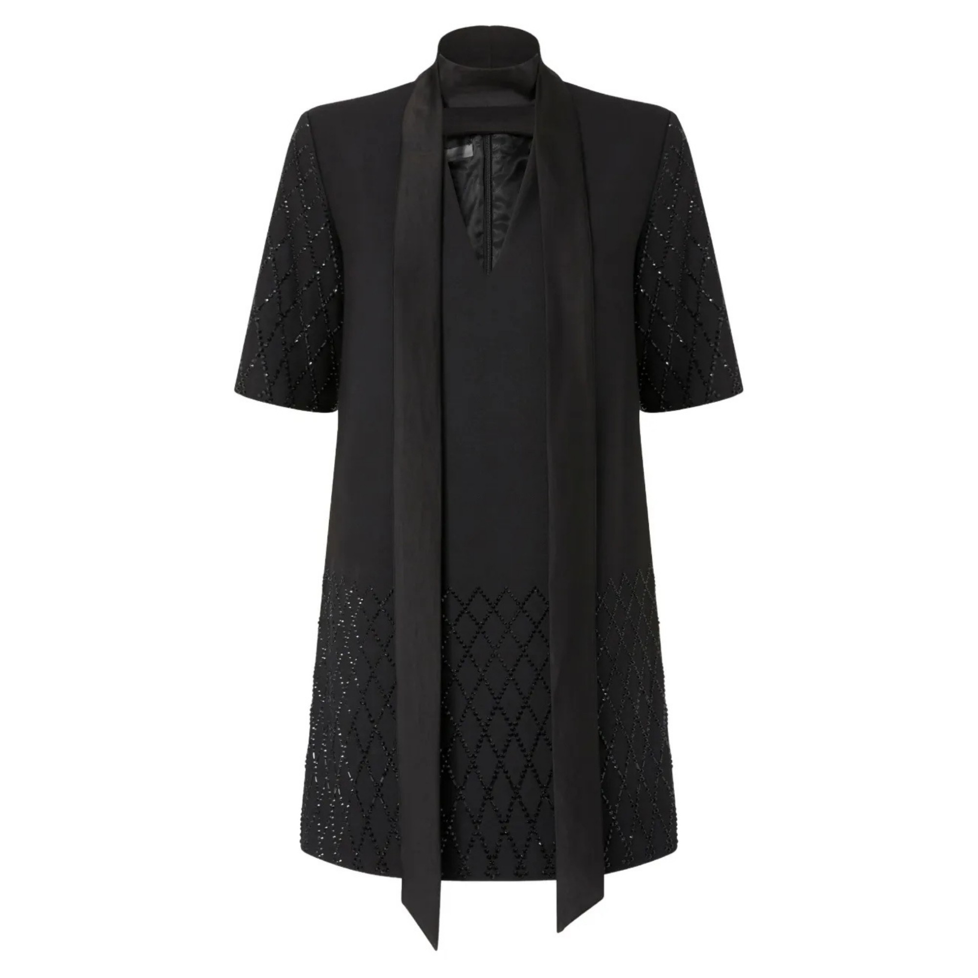 PINKO Mini suknelė moterims, Juoda, Lipogramma dress 1