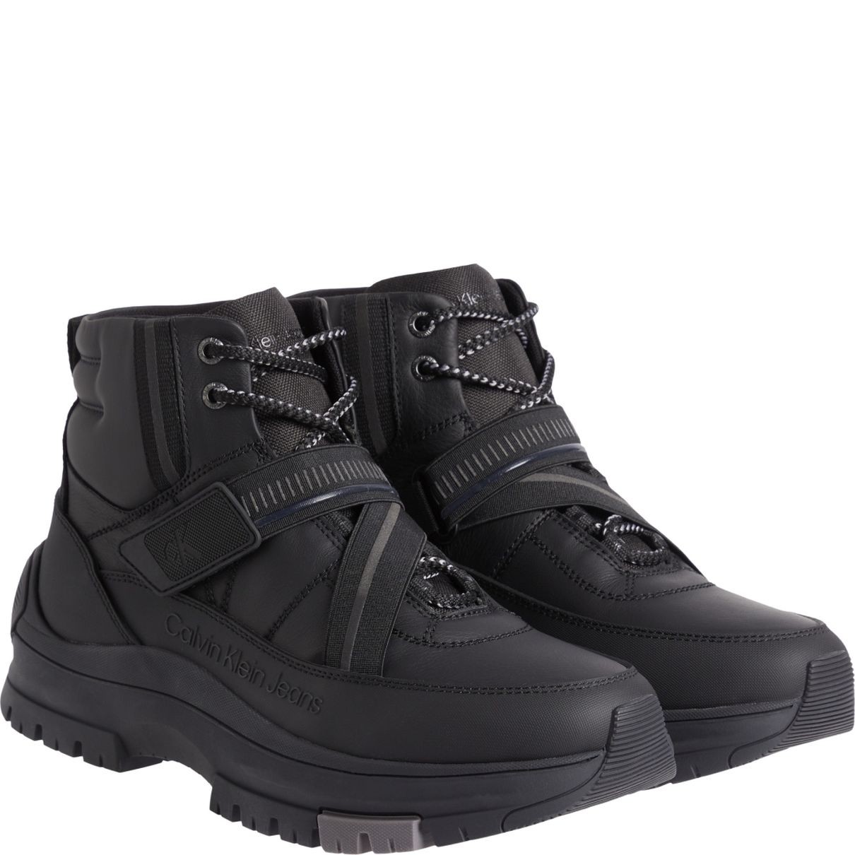 CALVIN KLEIN JEANS Aulinukai vyrams, Juoda, Hiking lace up boot band 1