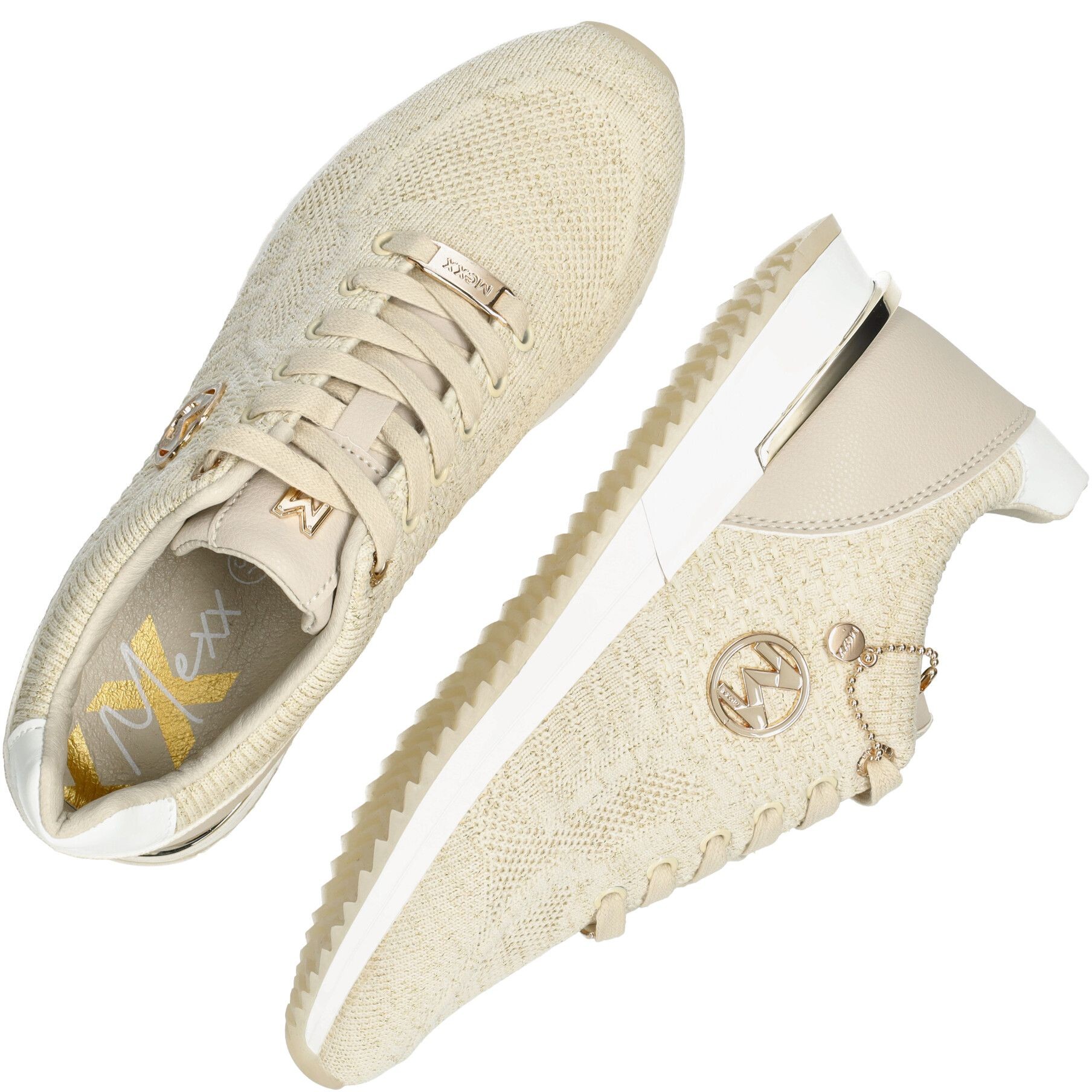 MEXX Sportiniai bateliai moterims, Smėlio, Gitte Glitter Sport Shoe 4