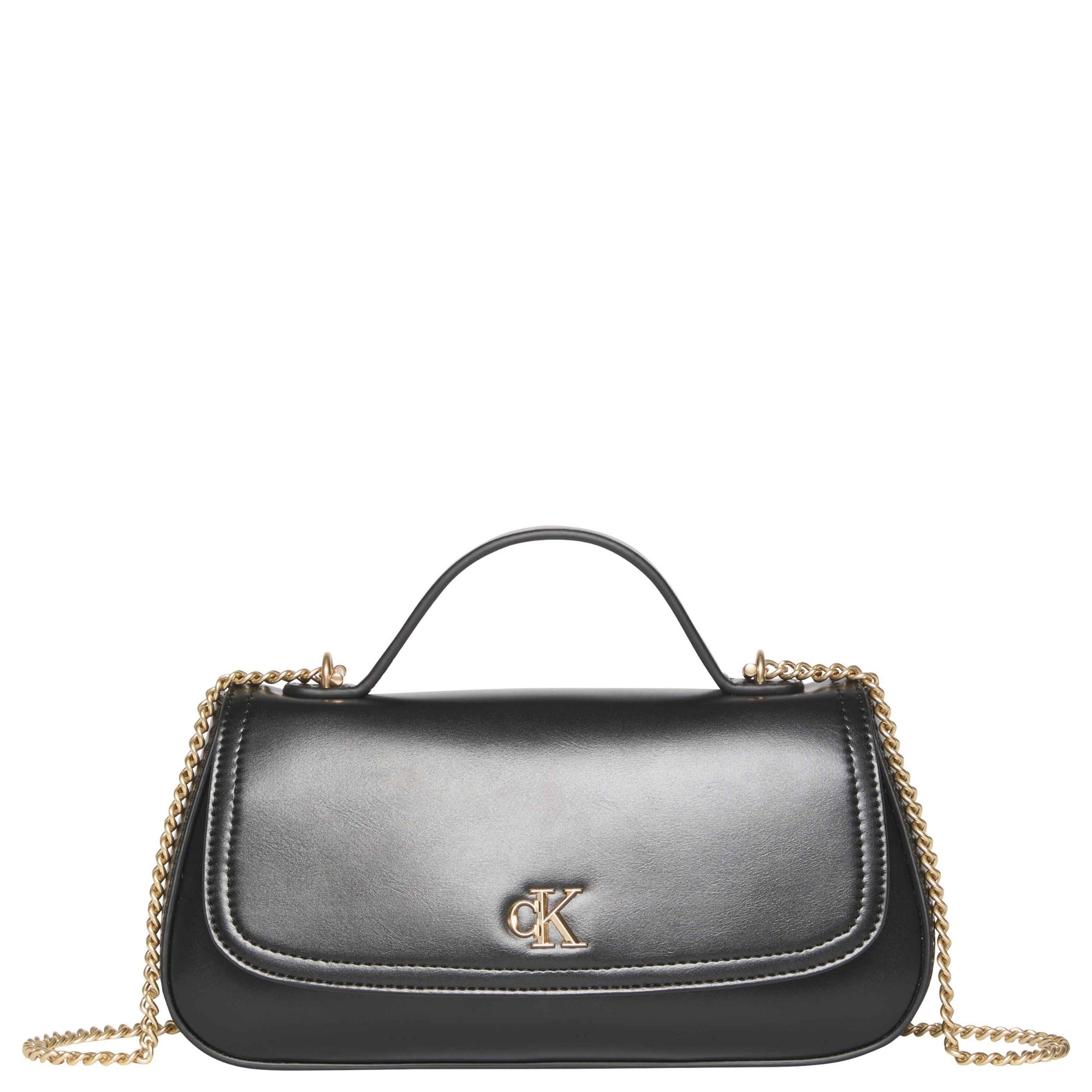 CALVIN KLEIN Rankinė per petį moterims, Juoda, CK top handle wiTH chain bag 1