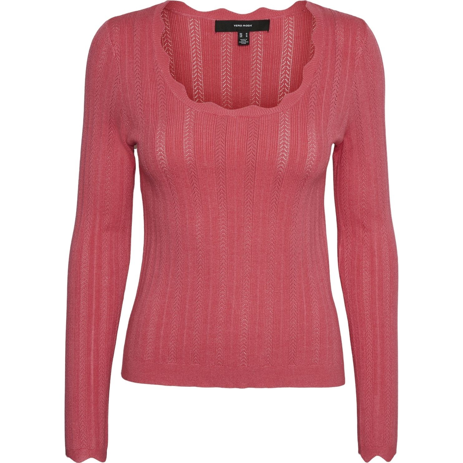 VERO MODA Megztinis moterims, Rožinė, VMKHAIYA LS SQUA