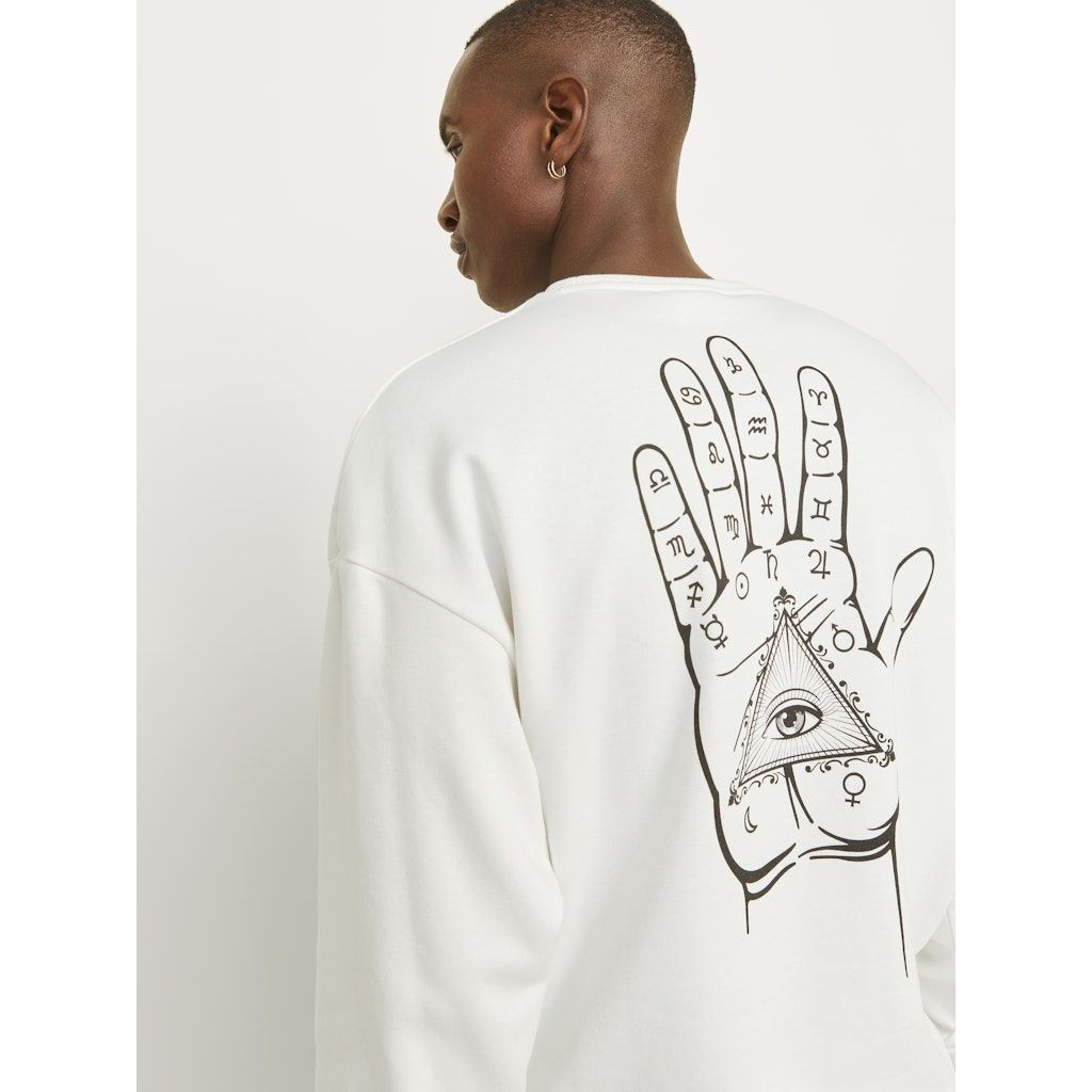JACK & JONES Megztinis vyrams, Balta, Mystic sweat crew neck 7
