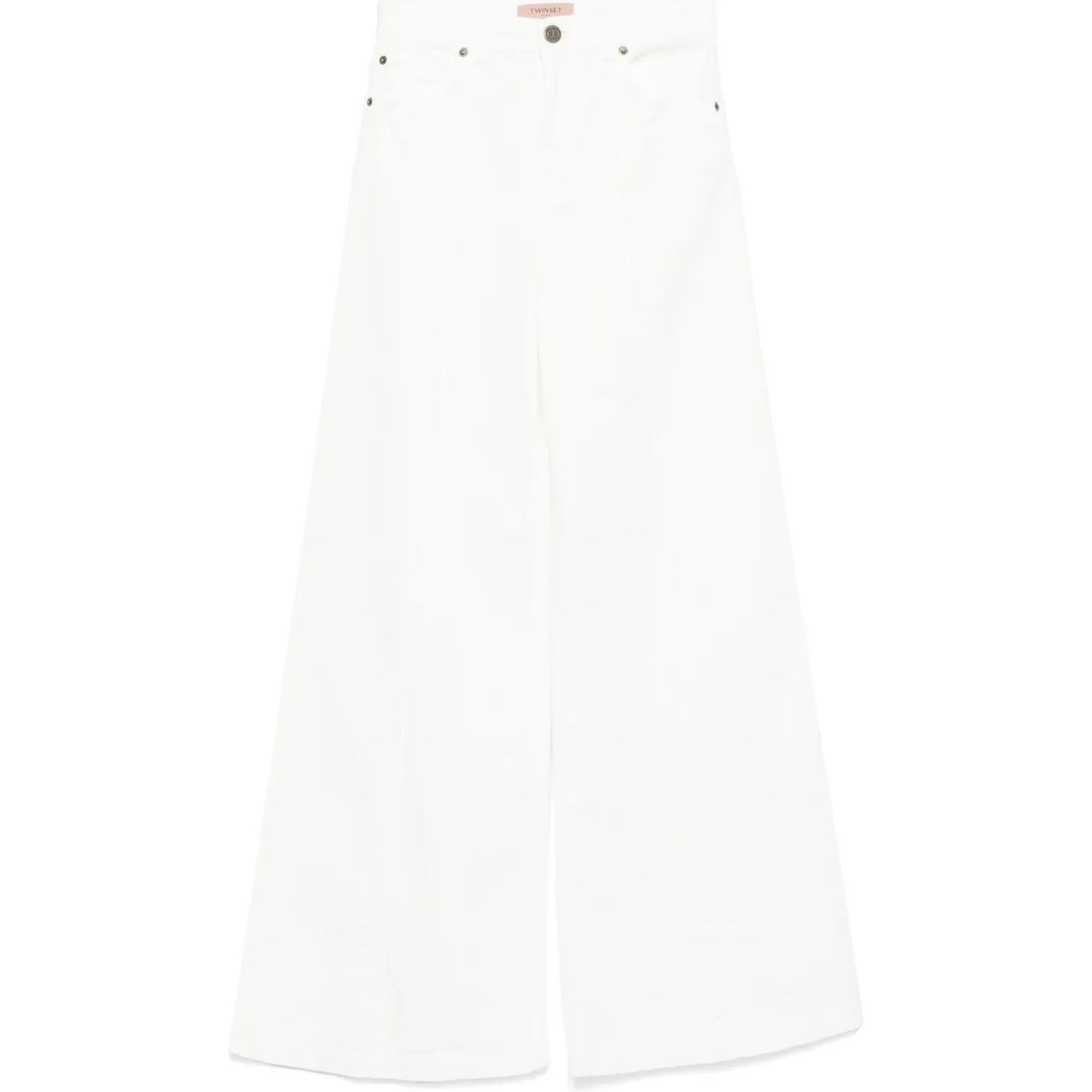 TWINSET Platūs džinsai moterims, Balta, Wide-leg jeans
