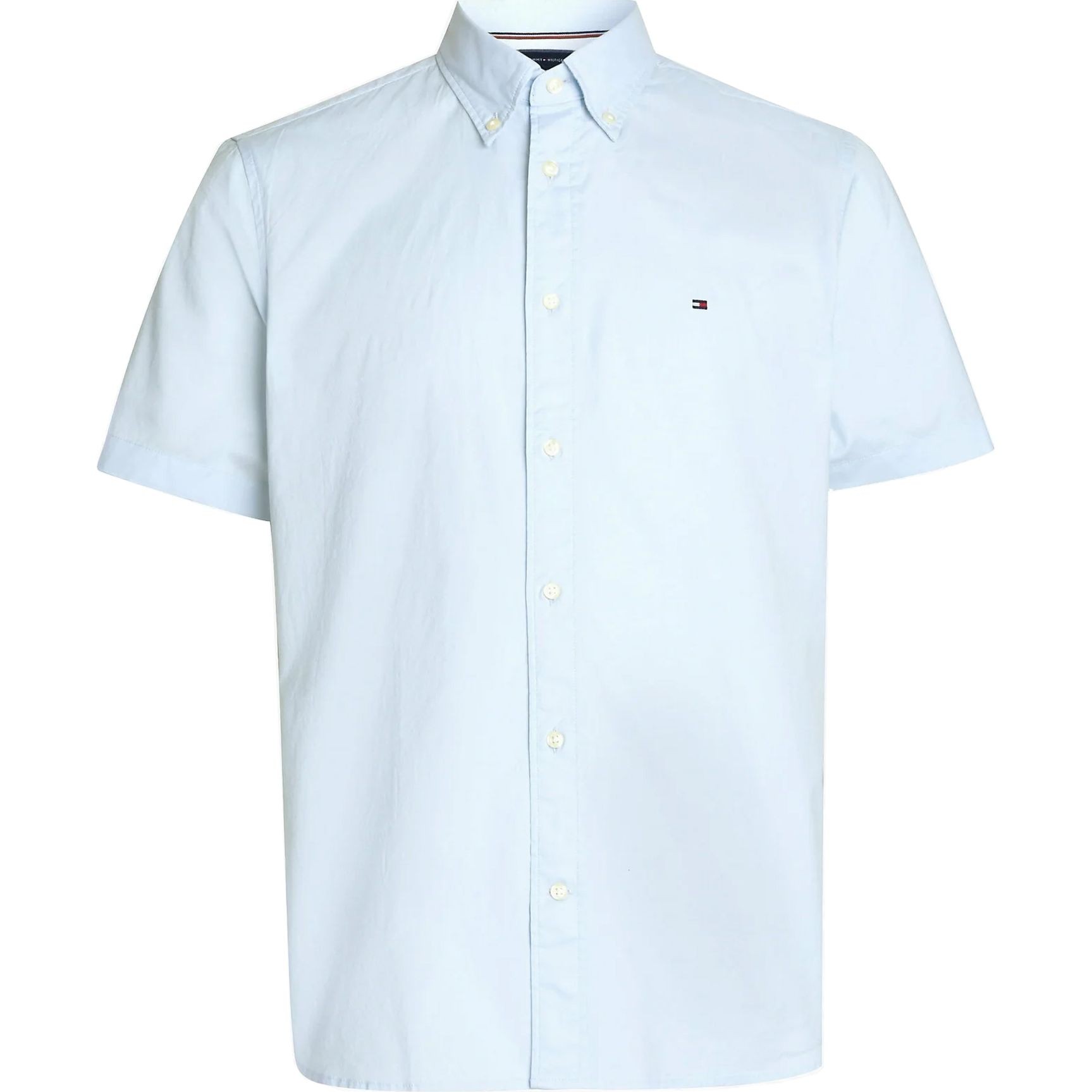 TOMMY HILFIGER Marškiniai trump. rankovėmis vyrams, Mėlyna, Flex poplin rf shirt s/s 1