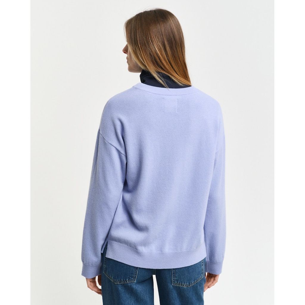 GANT Megztinis moterims, Mėlyna, Superfine lambswool sweater 3