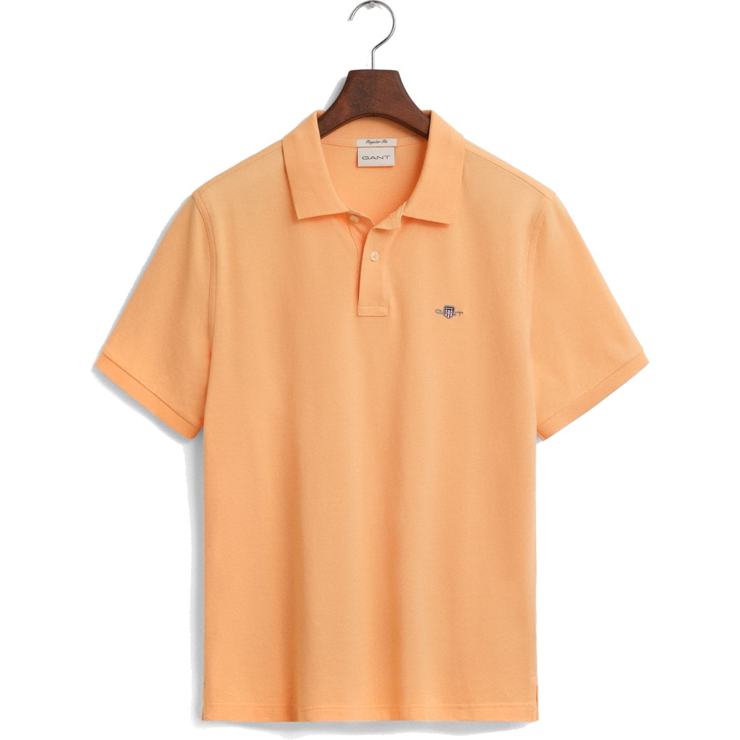 GANT Polo marškiniai trumpos rank. vyrams, Oranžinė, Reg shield SS pique polo 1