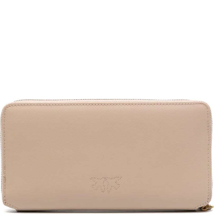 PINKO Piniginė moterims, Smėlio, Love birds wallet 2