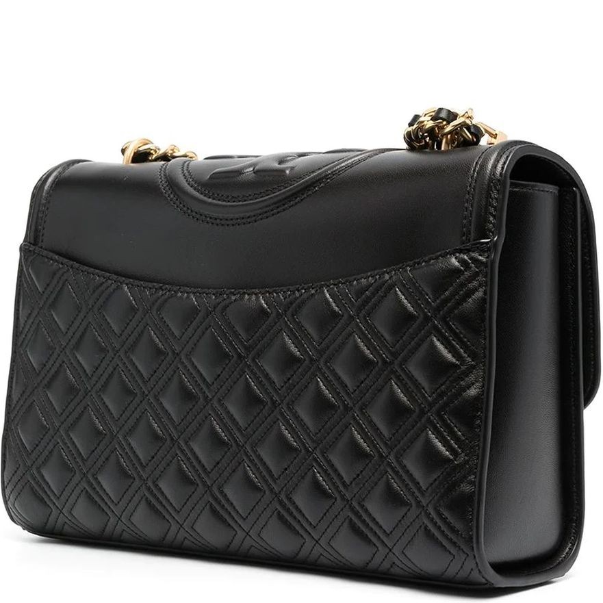 TORY BURCH Rankinė per petį moterims, Juoda, Fleming shoulder bag 2