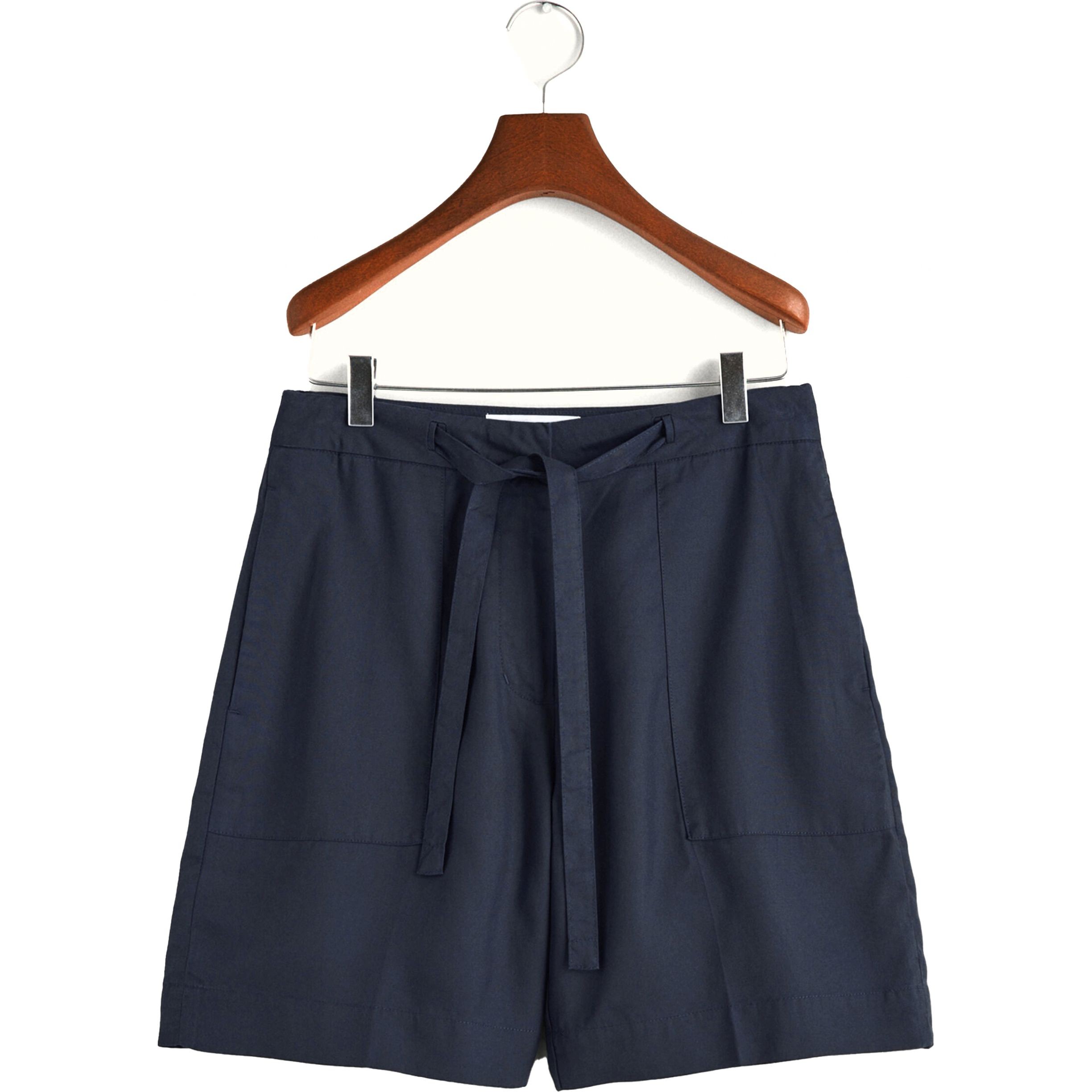 GANT Šortai moterims, Mėlyna, REL TIE WAIST SHORTS 1