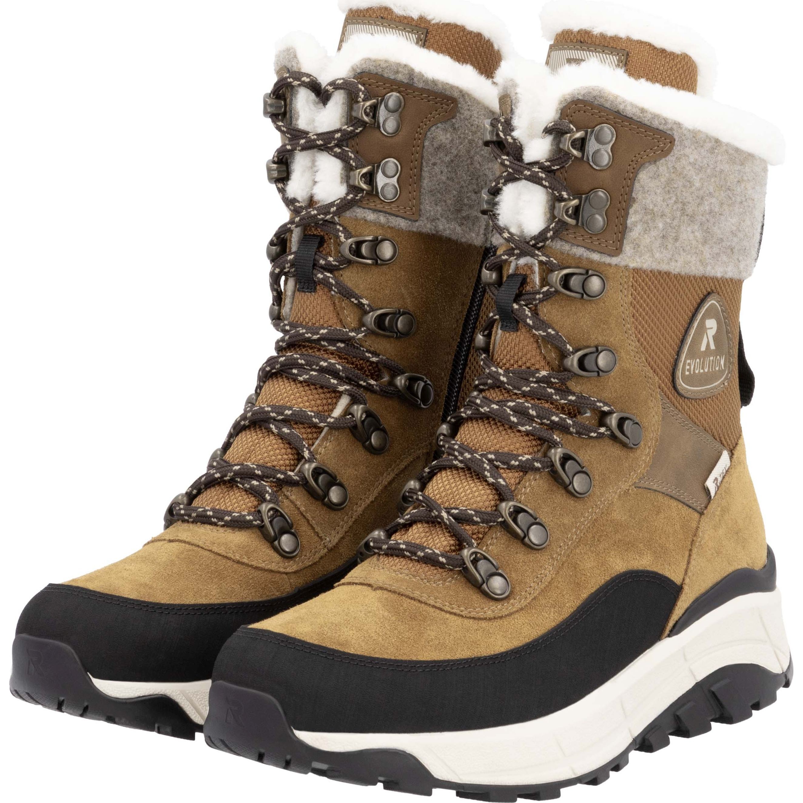 RIEKER EVOLUTION Aulinukai moterims, Ruda, Ladies mid height boots 9