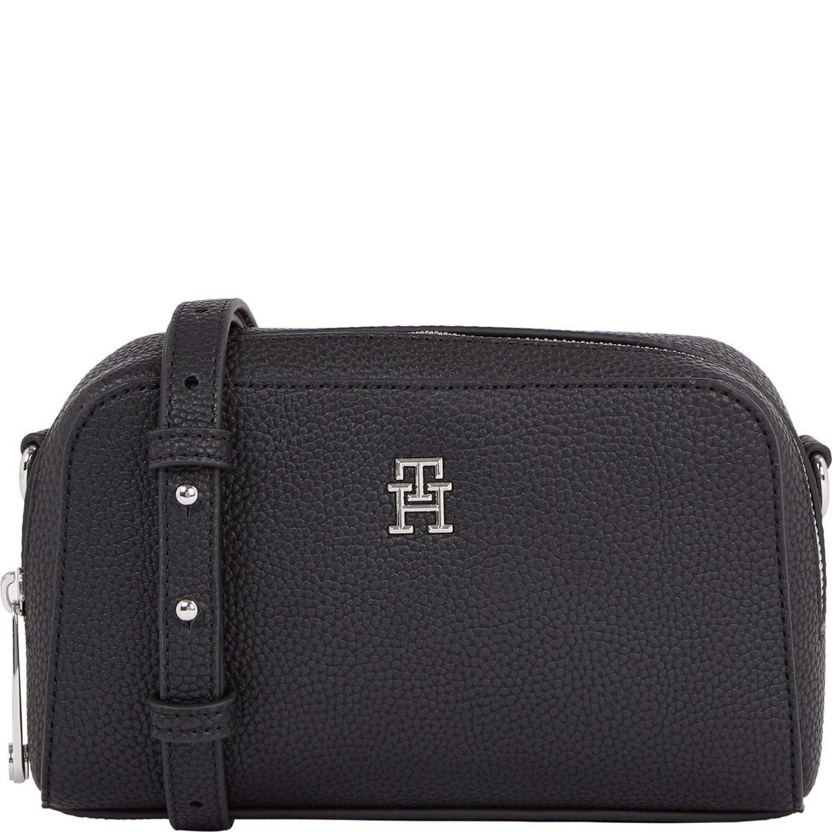 TOMMY HILFIGER Rankinė per petį moterims, Juoda, Emblem crossover 1