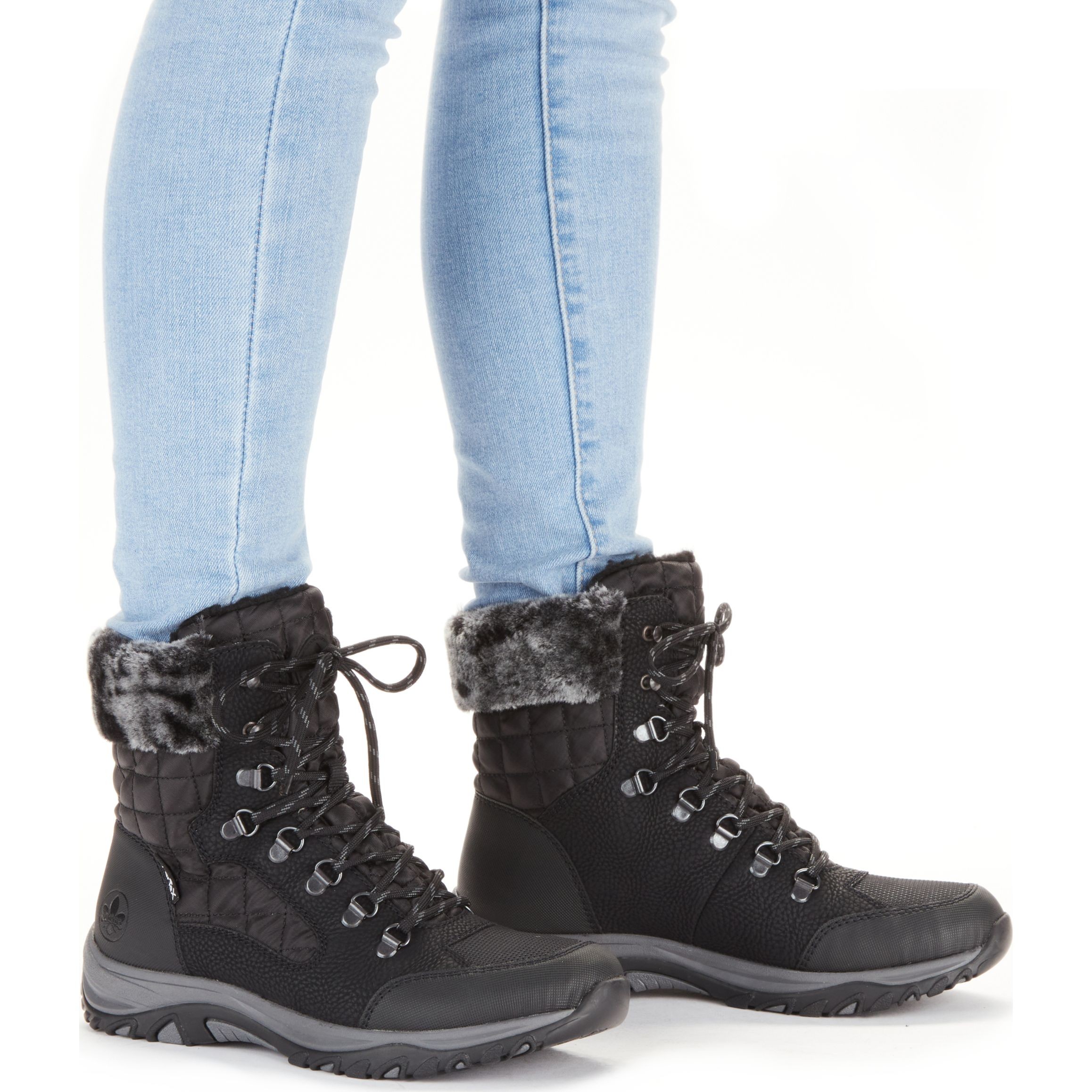 RIEKER Aulinukai moterims, Juoda, BOOTIES 2