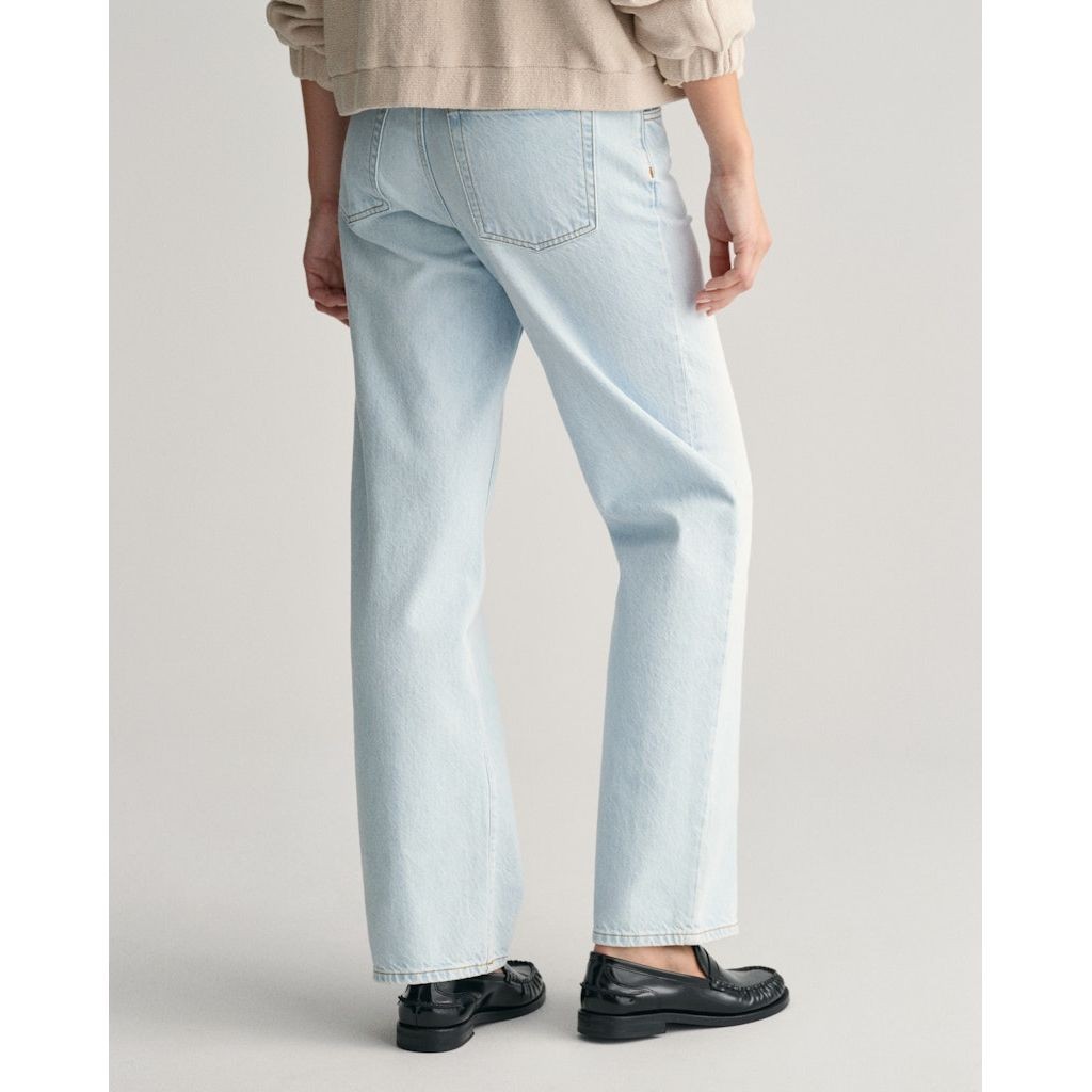 GANT Tiesūs džinsai moterims, Mėlyna, STRAIGHT RIGID JEANS 3