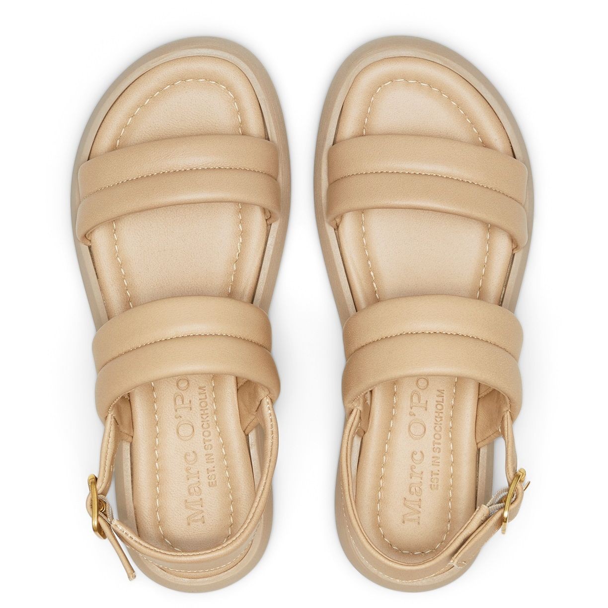 MARC O'POLO Basutės moterims, Smėlio, Äsa  sandals 3