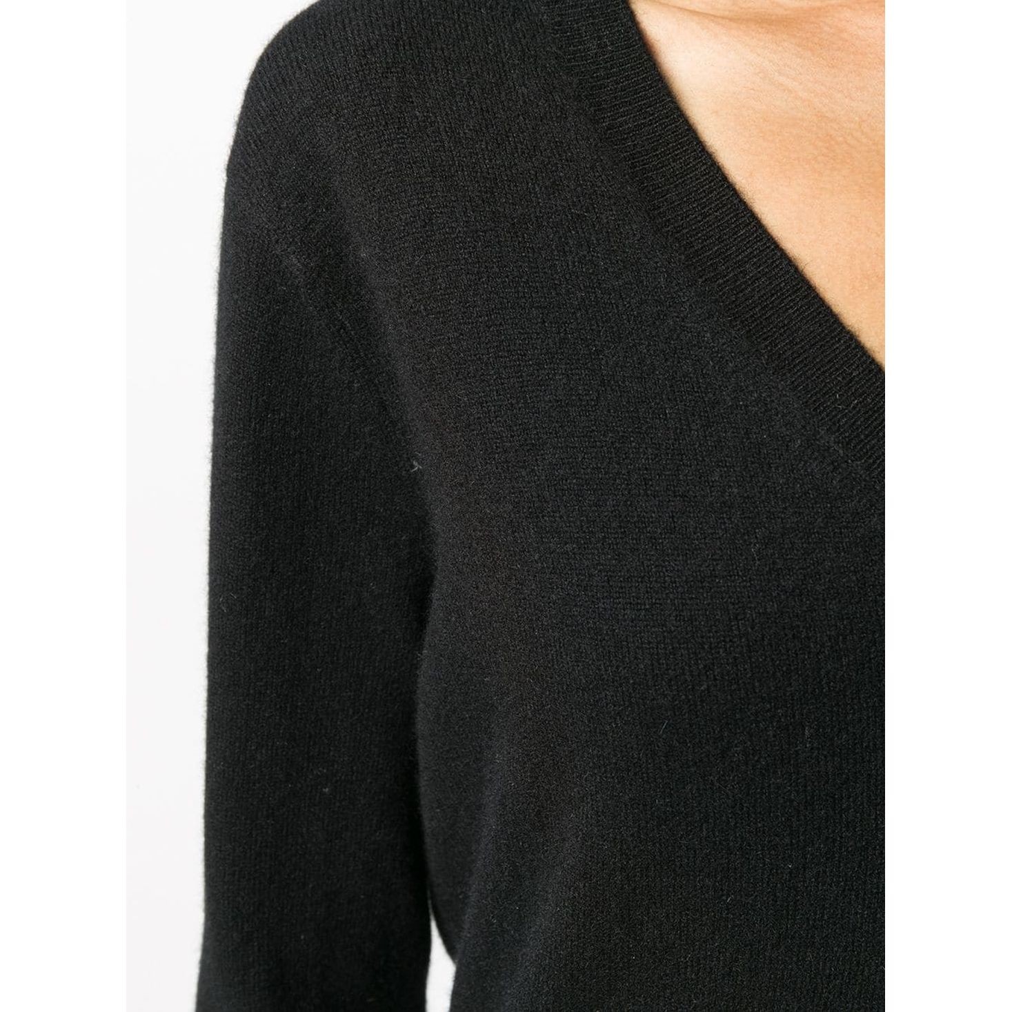 VINCE Megztinis moterims, Juoda, Weekend v-neck sweater 4