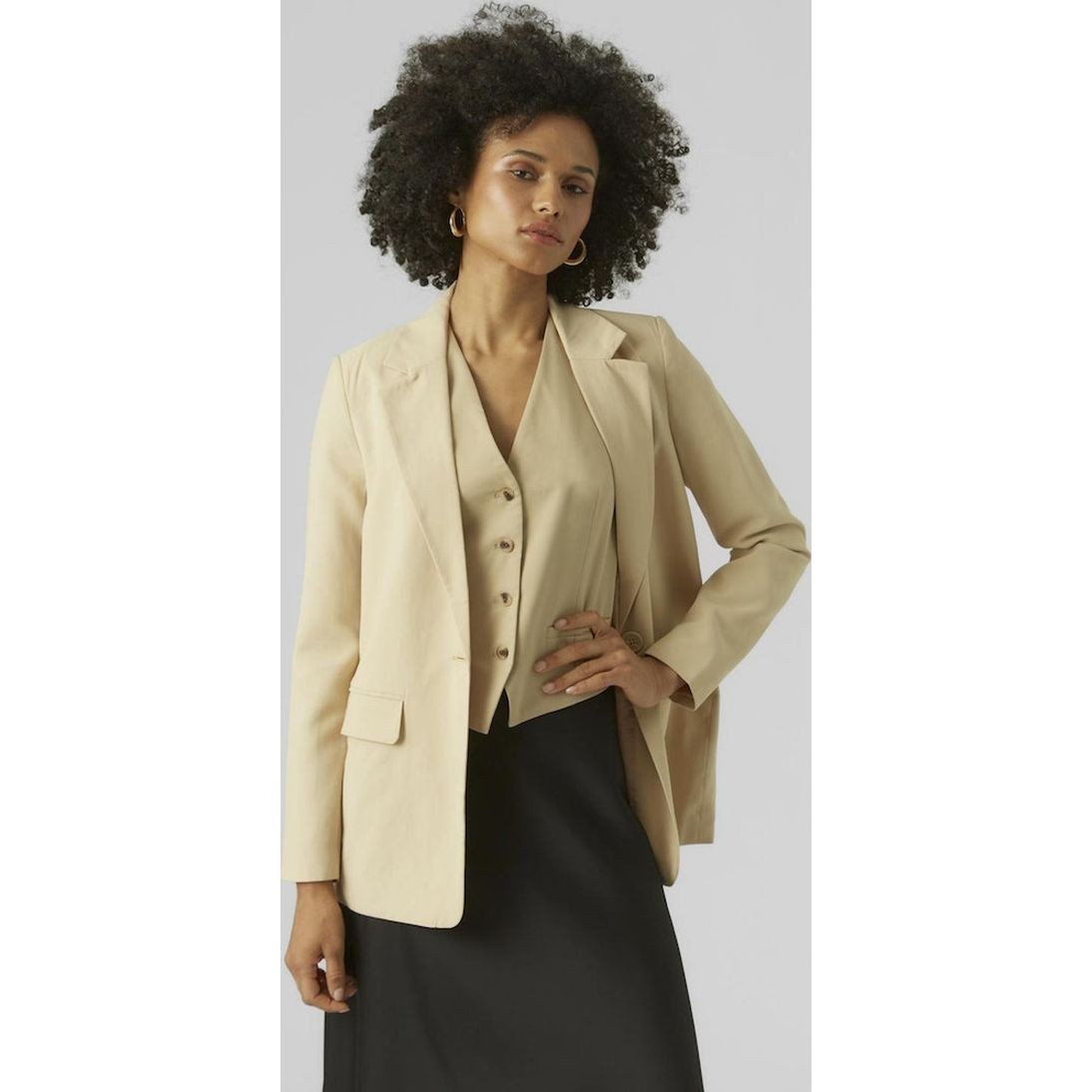 VERO MODA Švarkas moterims, Ruda, Vmcarmen blazers 2