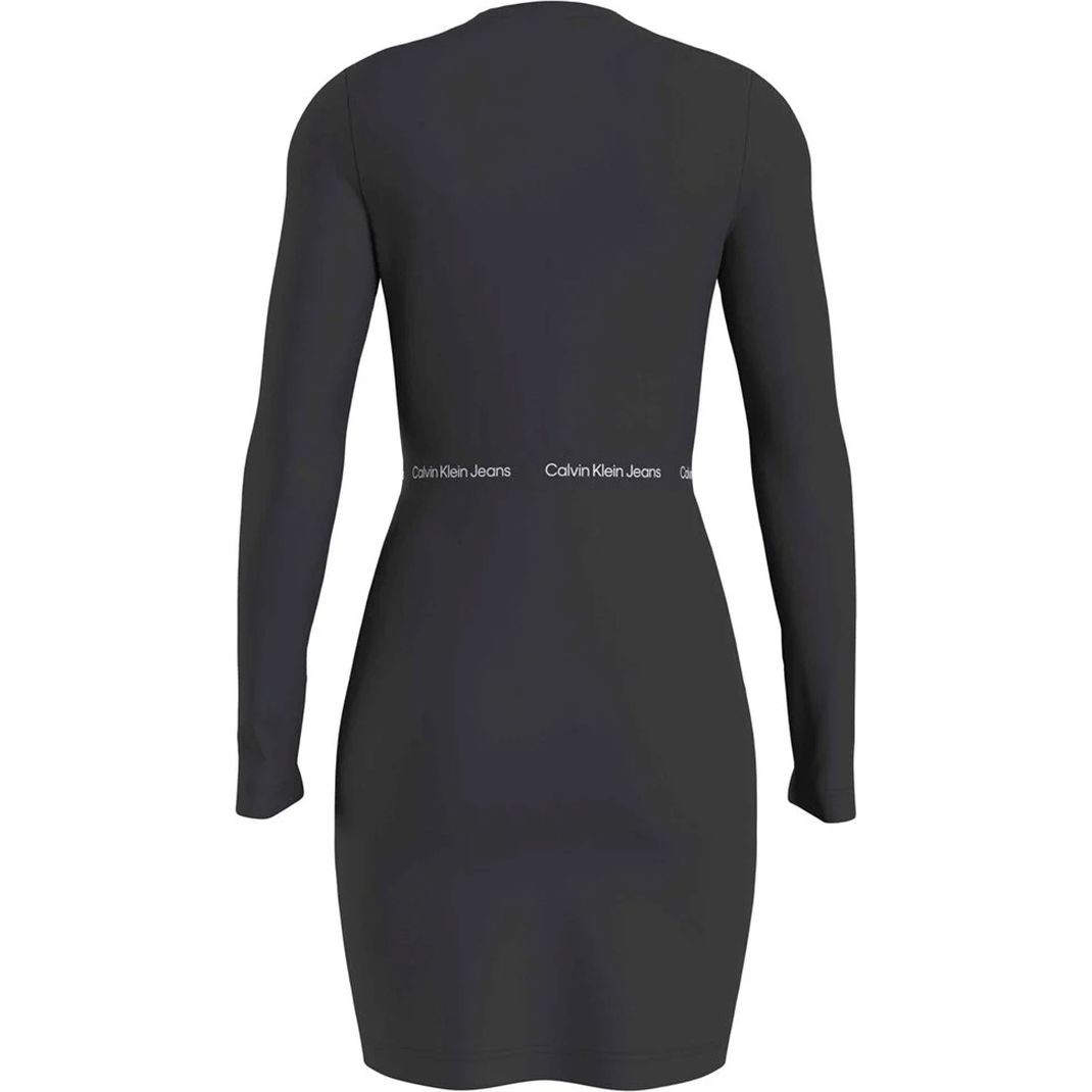 CALVIN KLEIN JEANS Mini suknelė moterims, Juoda, Flare dress 2