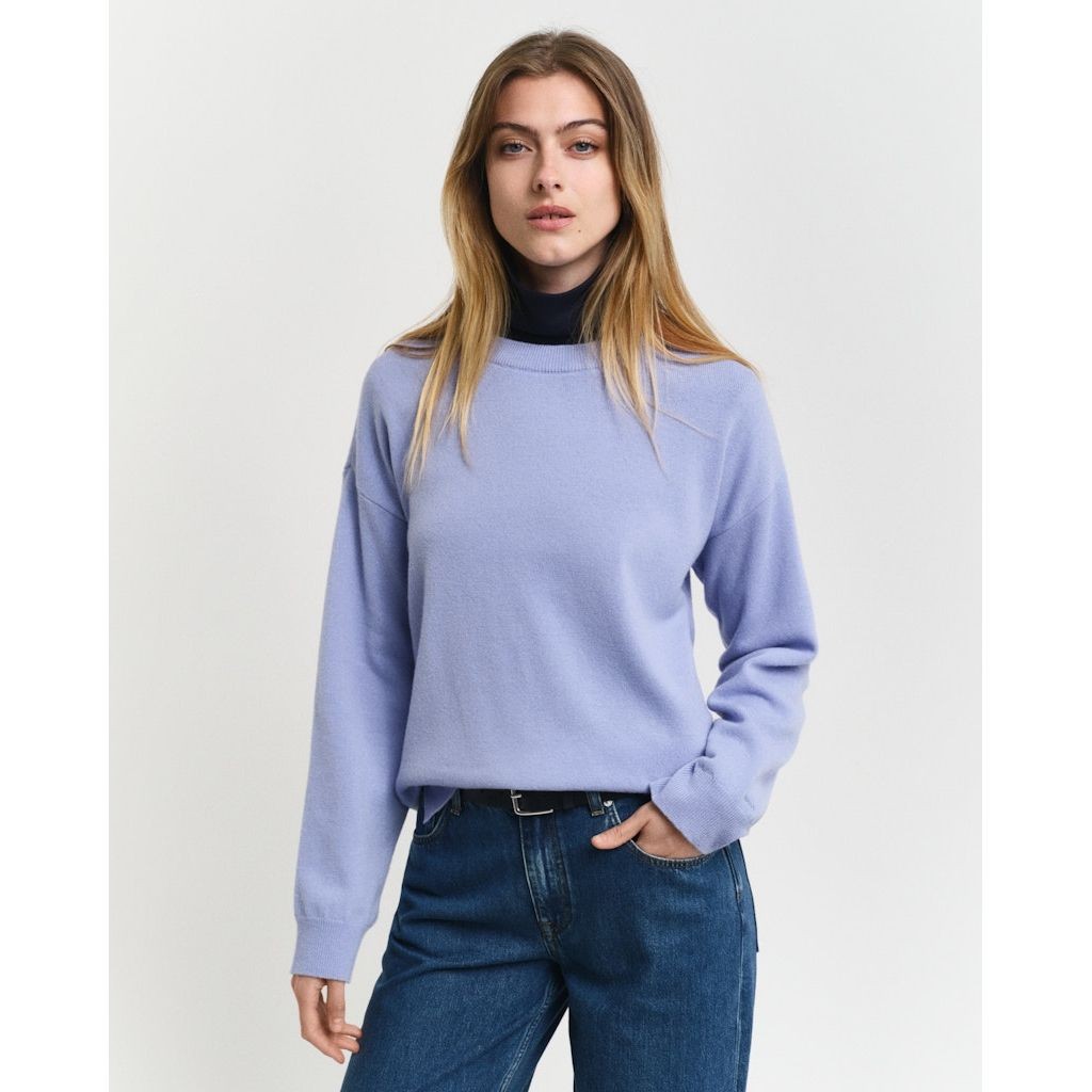 GANT Megztinis moterims, Mėlyna, Superfine lambswool sweater 2