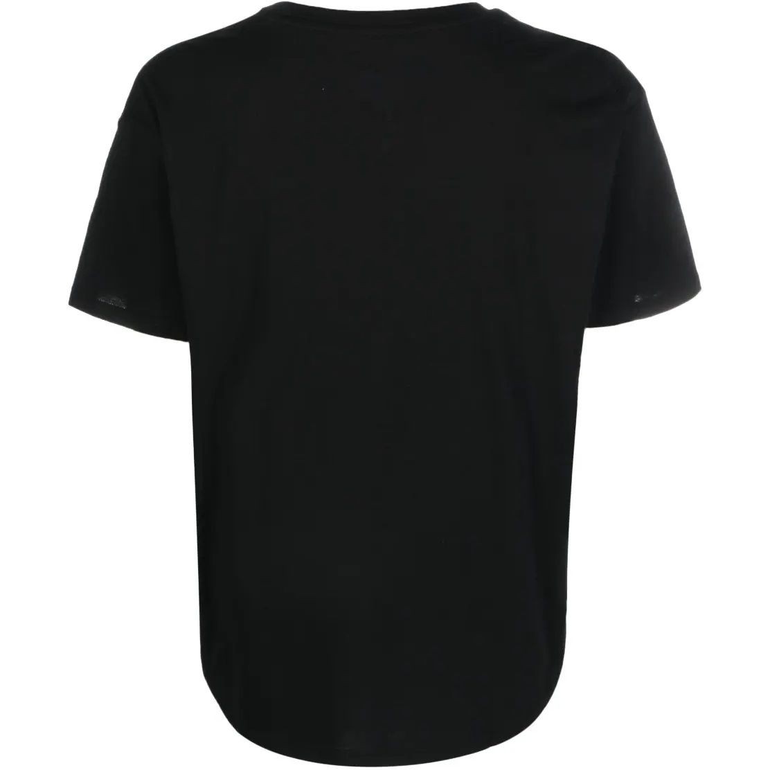 DKNY Marškinėliai trump. rankovėmis moterims, Juoda, Round hem logo t-shirt 2