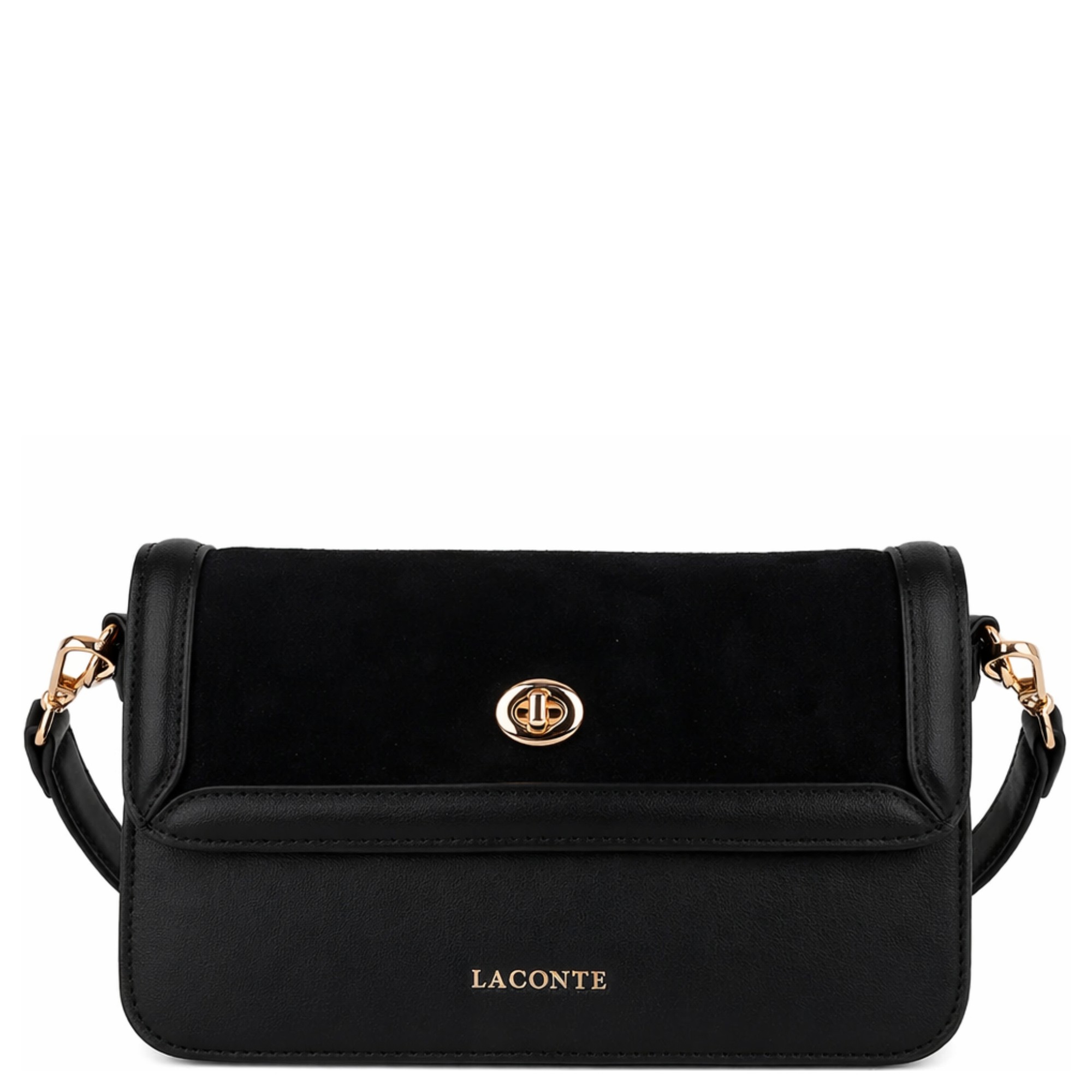 LA CONTE Rankinė per petį moterims, Juoda, Crossbody 1