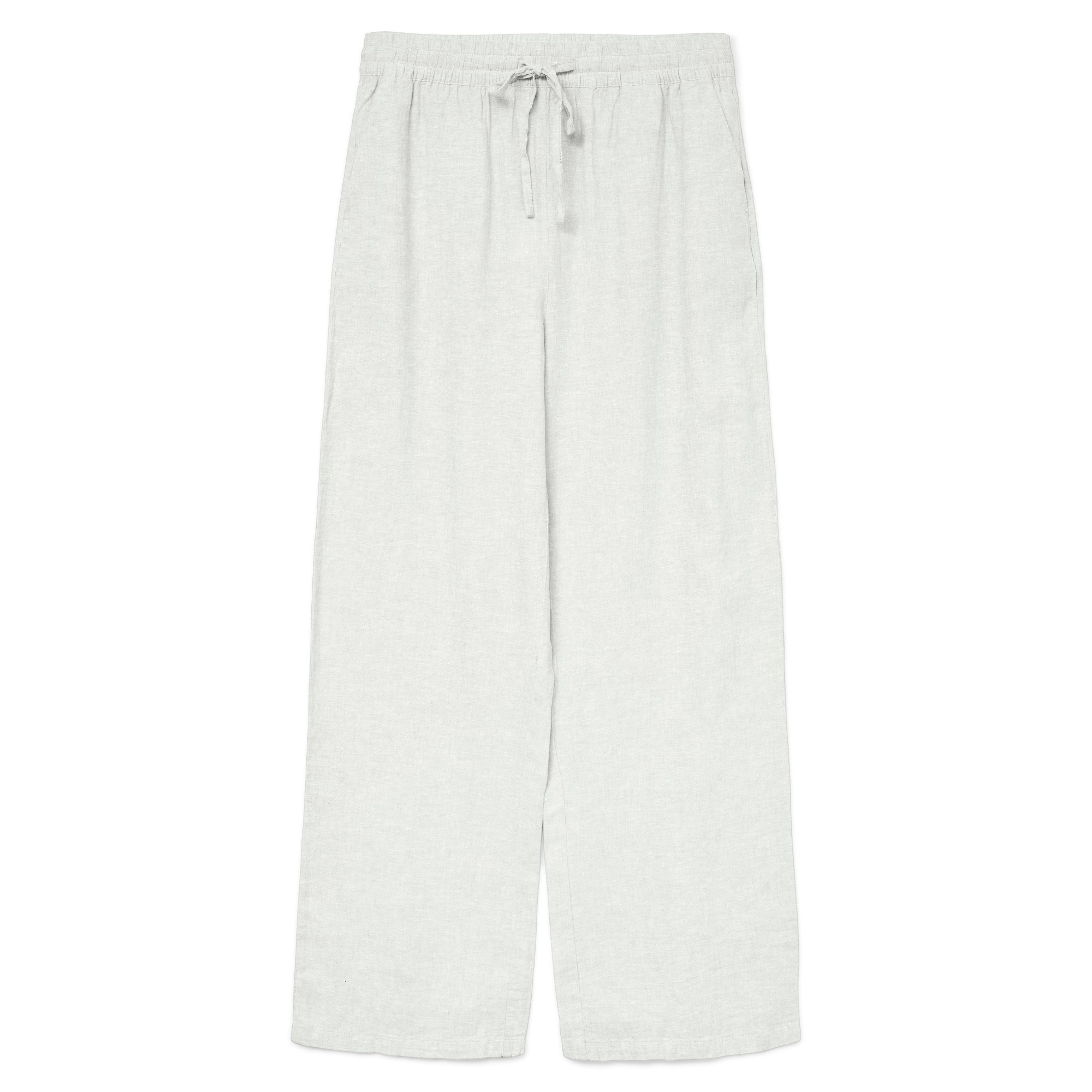 VERO MODA Laisvalaikio kelnės moterims, Balta, Linn 1