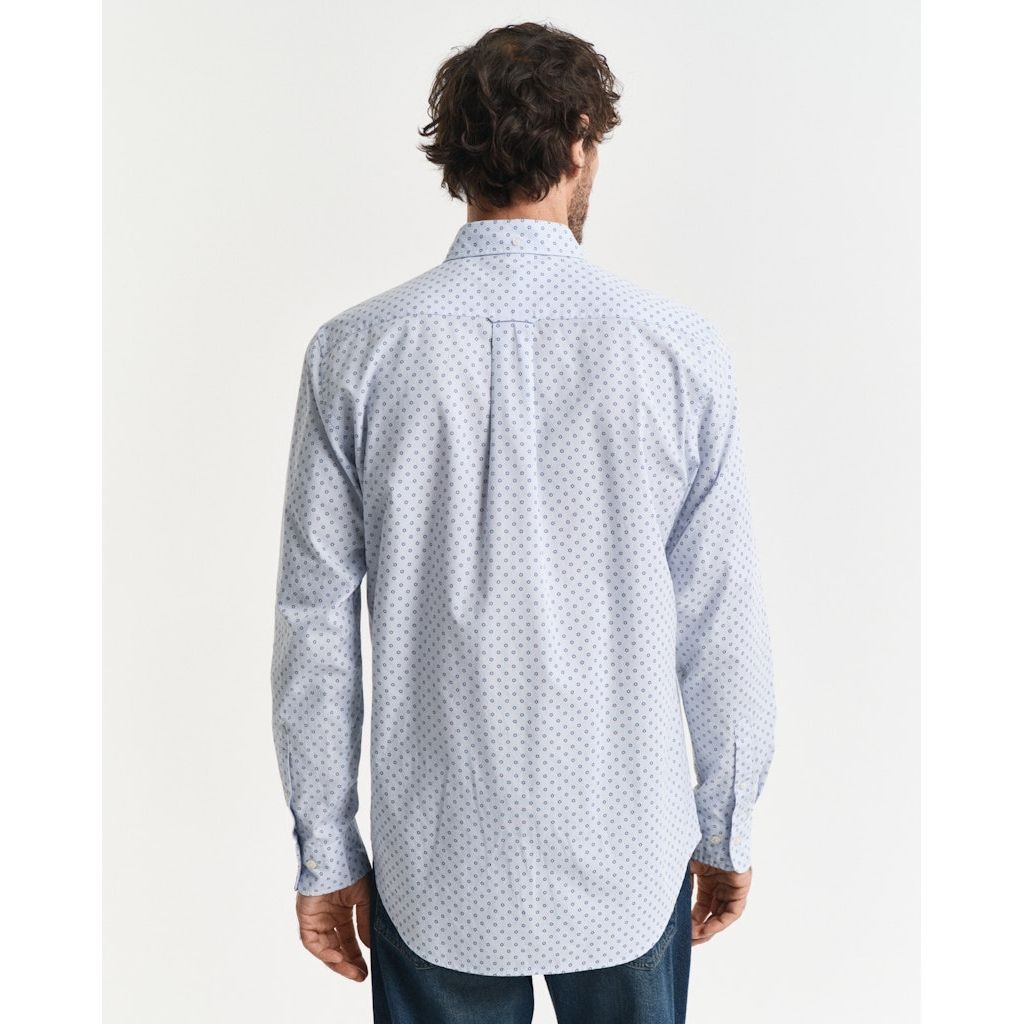 GANT Marškiniai ilgomis rankovėmis vyrams, Mėlyna, Reg micro print shirt 3