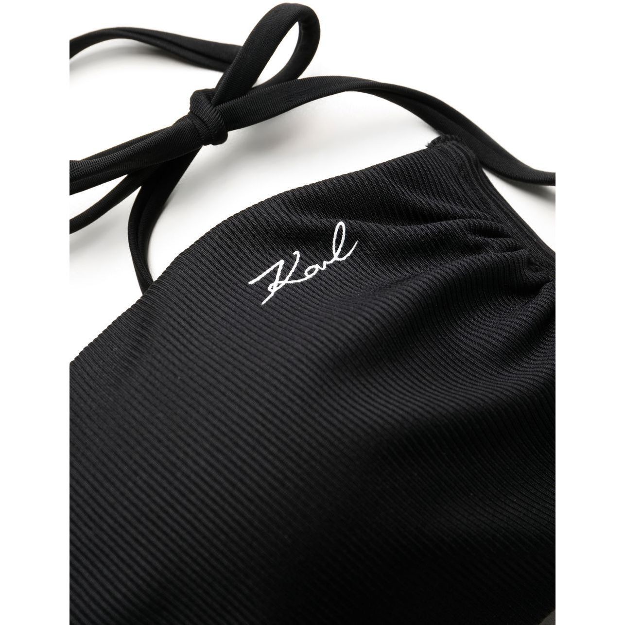 KARL LAGERFELD Viršutinė kostiumėlio dalis moterims, Juoda, Karl dna bandeau 3