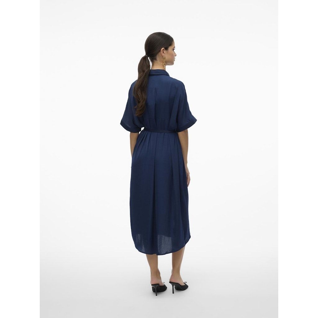 VERO MODA Midi suknelė moterims, Mėlyna, VMKATRINE S/S CALF 2