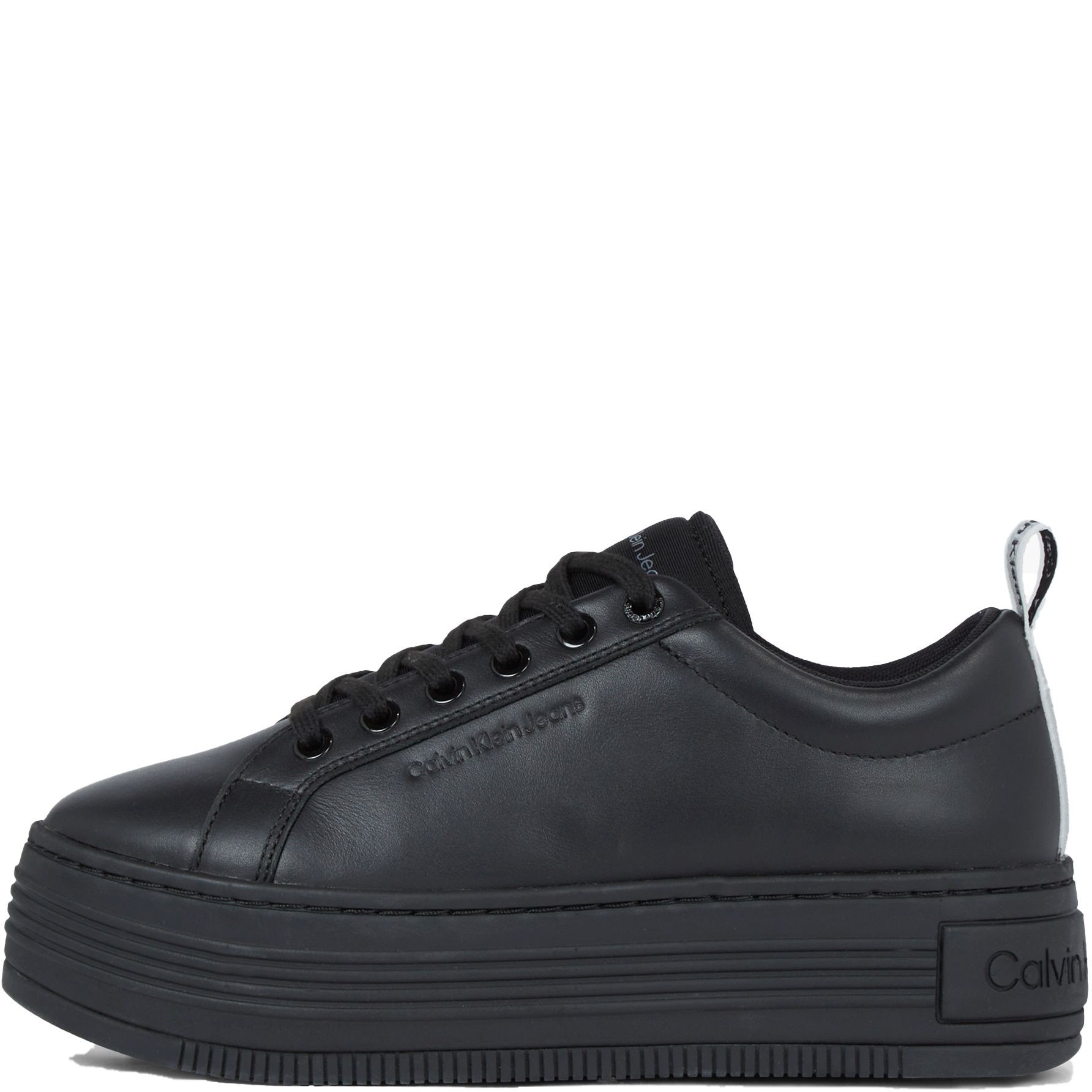 CALVIN KLEIN JEANS Laisvalaikio bateliai moterims, Juoda, Bold flatf low laceup leisure 6