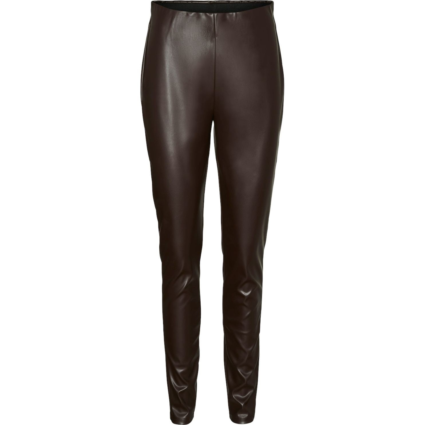 VERO MODA Odinės kelnės moterims, Ruda, Ciff leggings 1