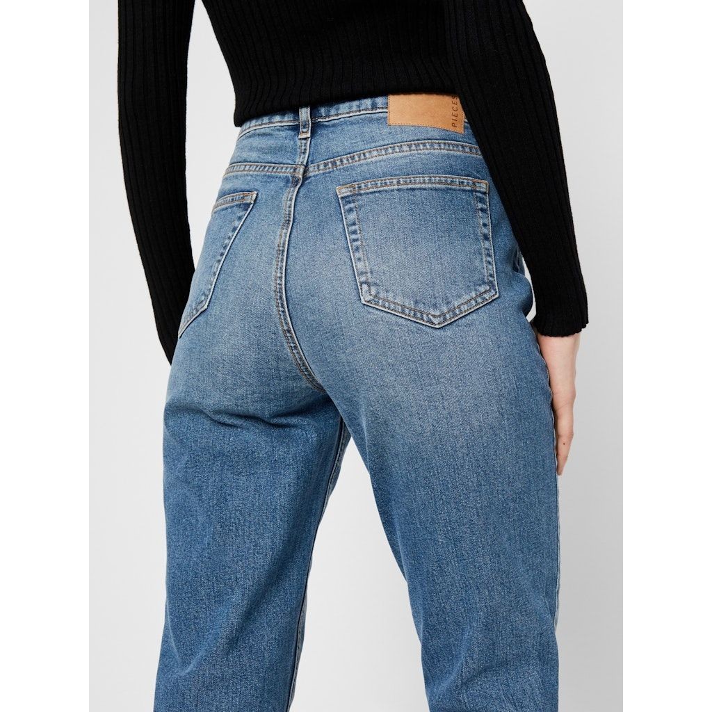 PIECES Megztinis moterims, Mėlyna, PCLEAH MOM HW ANK MB 5