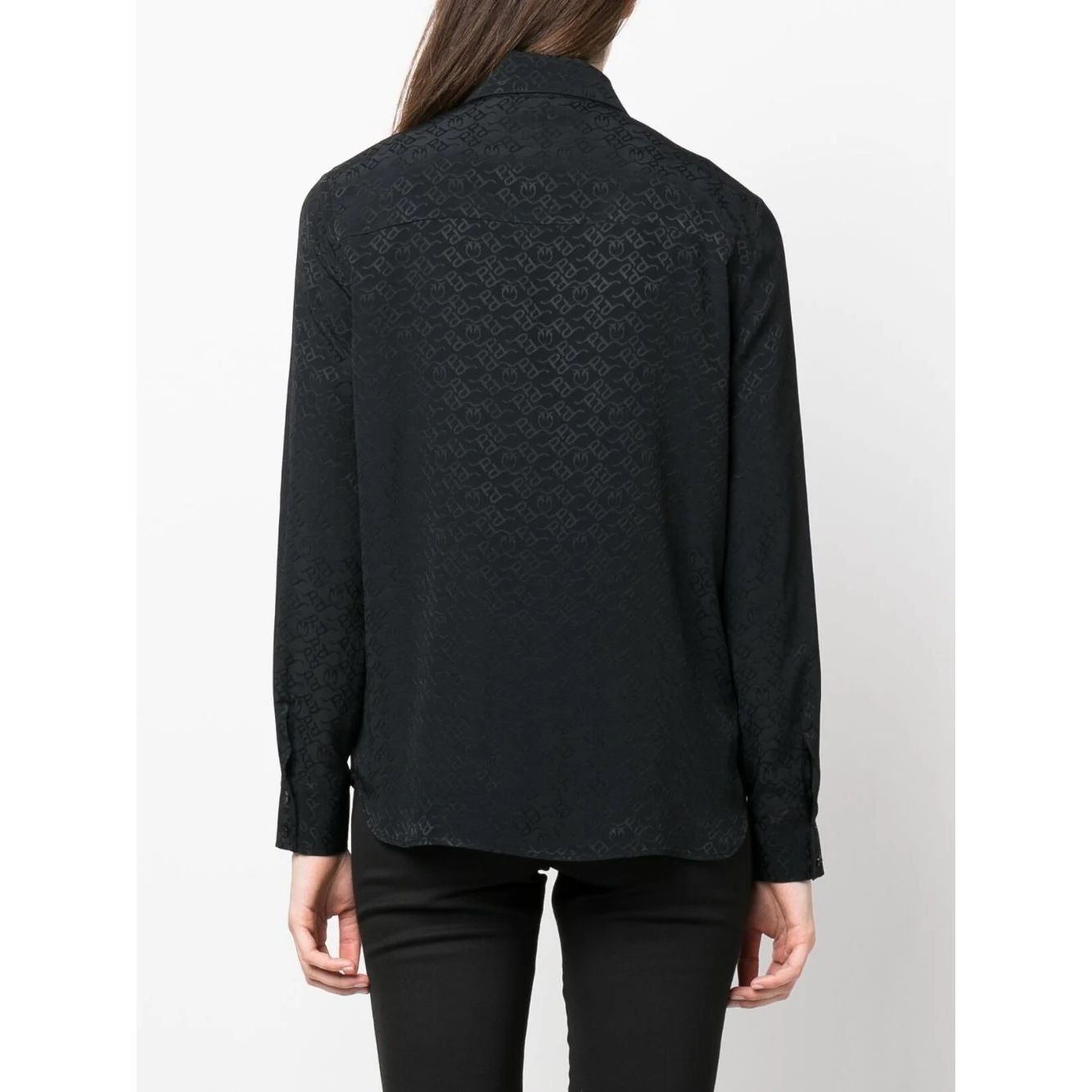 PINKO Marškiniai ilgomis rankovėmis moterims, Juoda, Smorzare shirt 2
