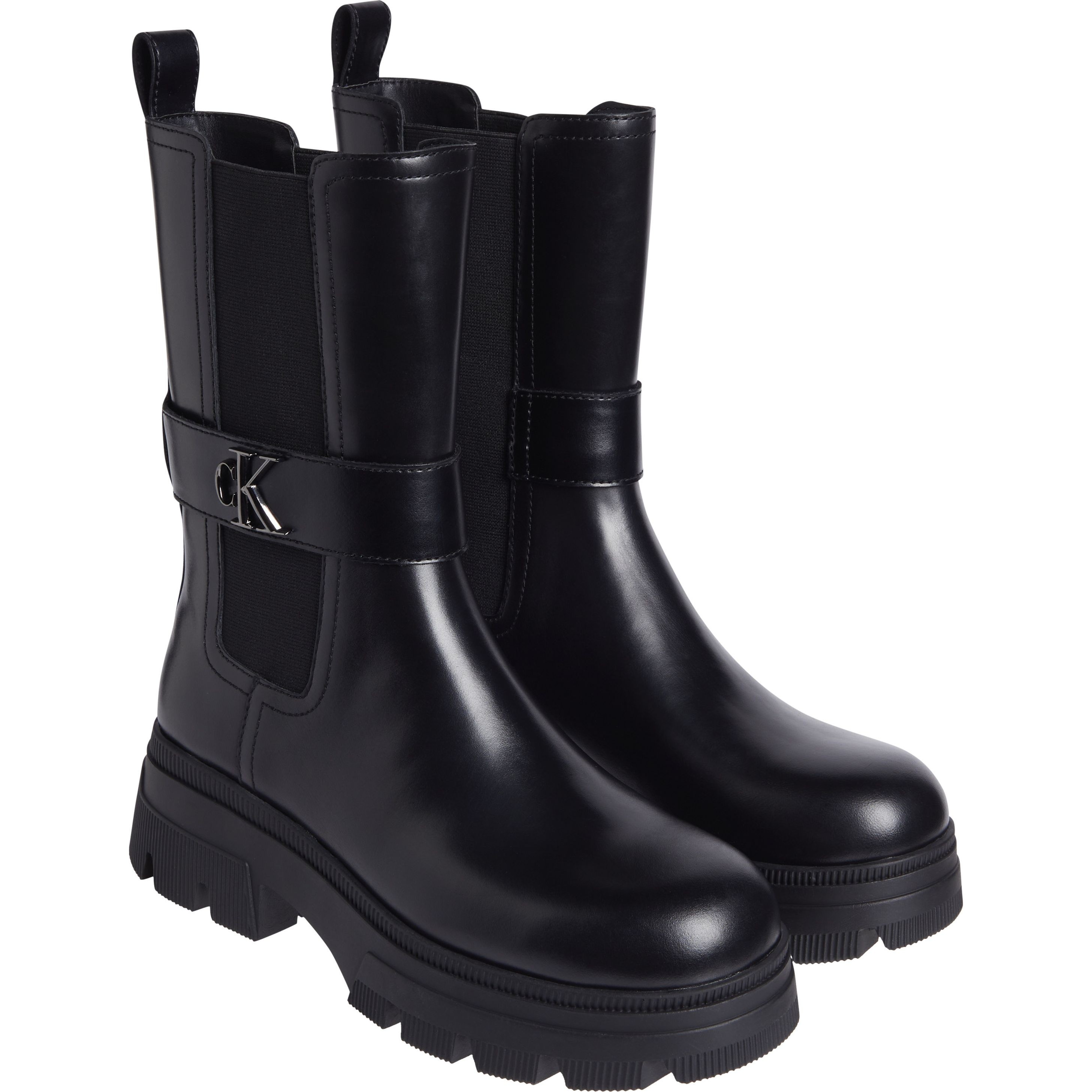 CALVIN KLEIN JEANS Aulinukai moterims, Juoda, Chunky combat chelsea 1