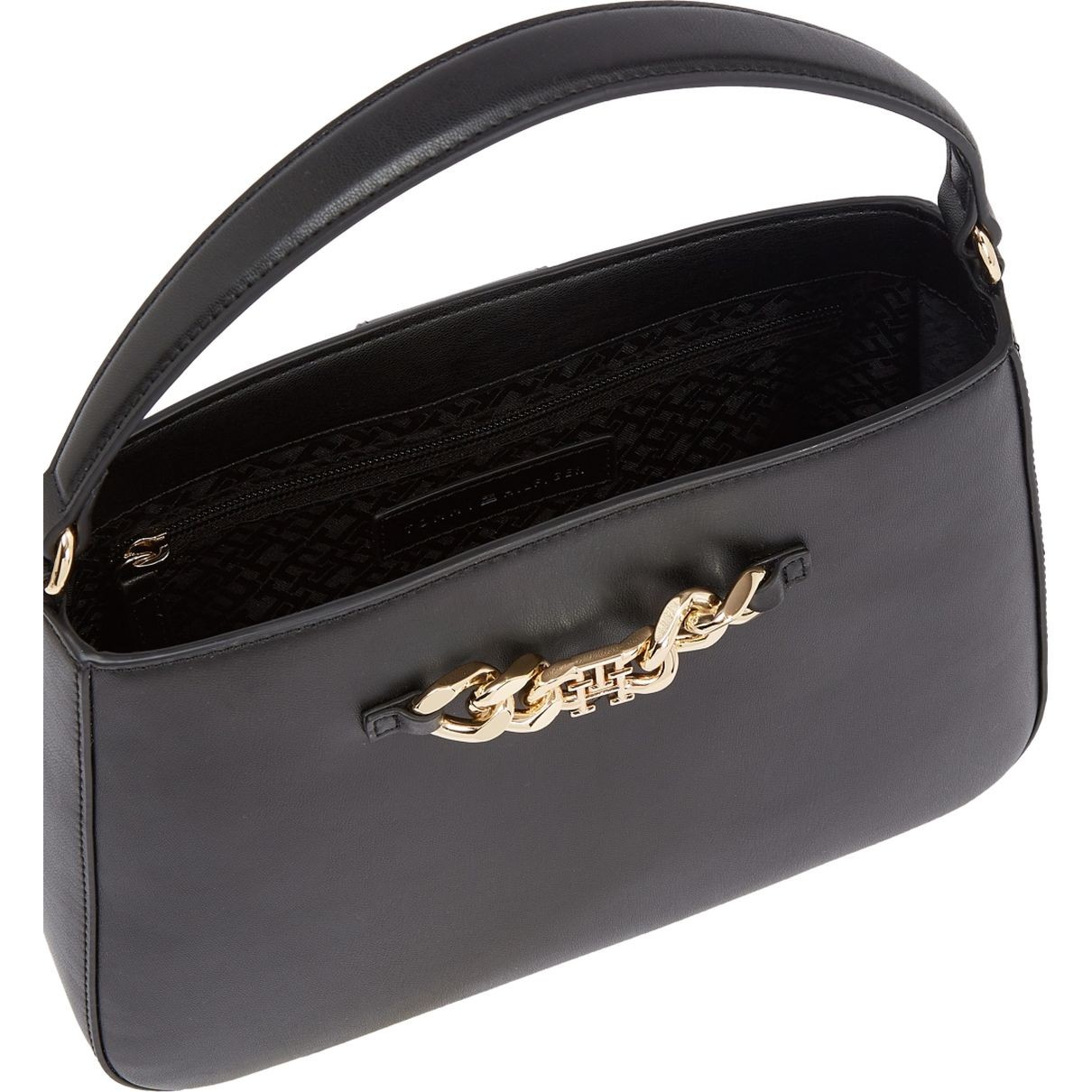 TOMMY HILFIGER Rankinė per petį moterims, Juoda, Luxe satchel 5