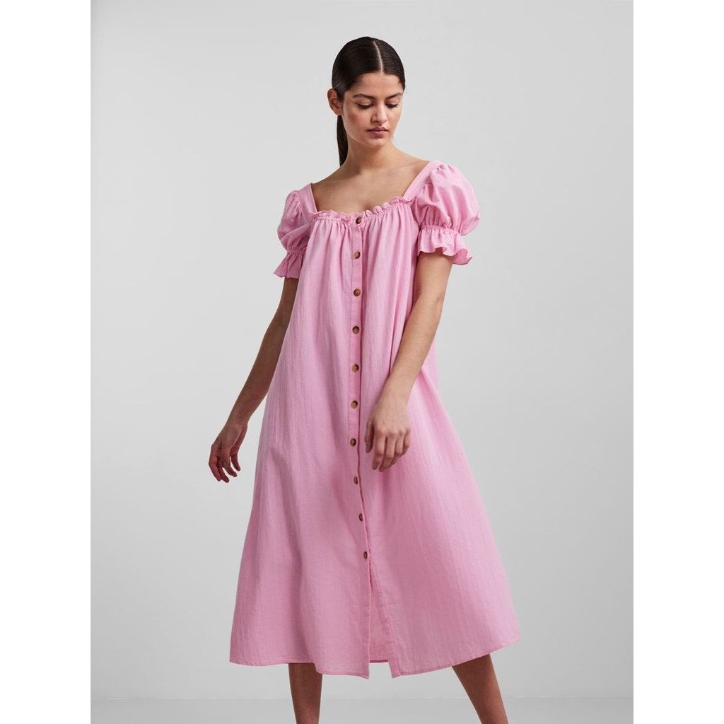 PIECES Midi suknelė moterims, Rožinė, PCVANESSA SS DRESS BC 2