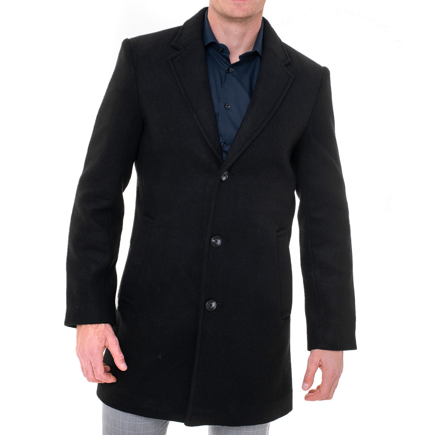 TOM TAILOR Paltas vyrams, Juoda, Paltas 1