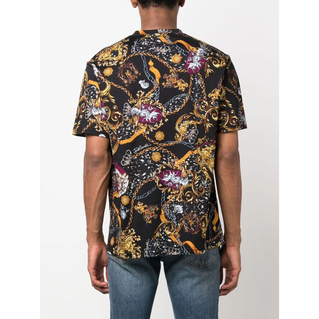 JUST CAVALLI Marškinėliai trump. rankovėmis vyrams, Juoda, Short sleeve t-shirt 4