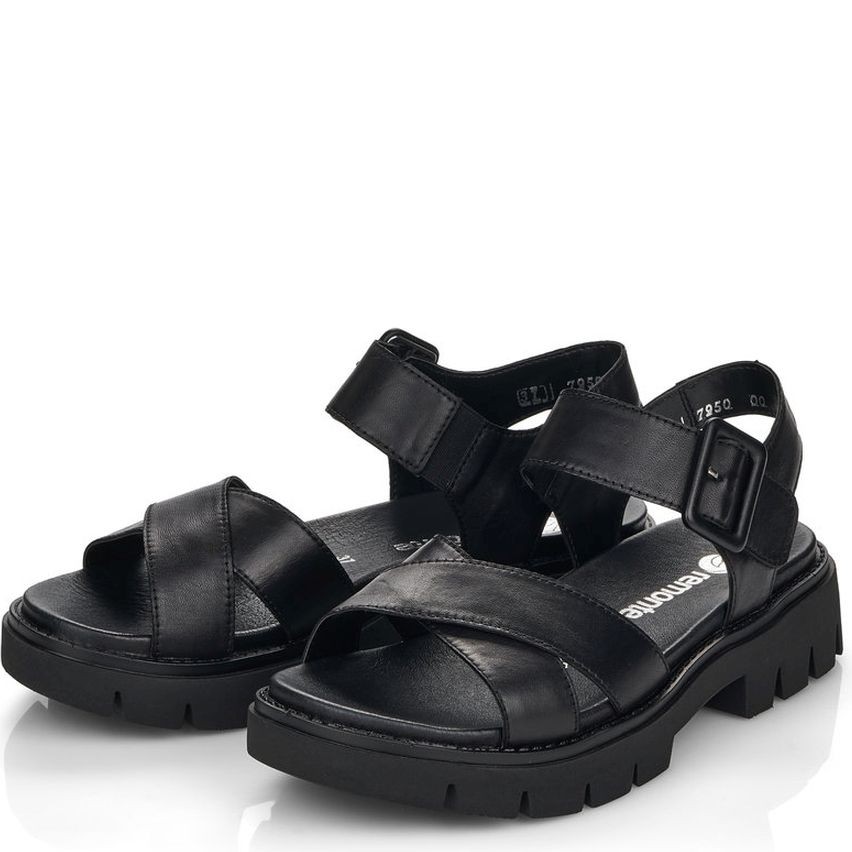 REMONTE Basutės moterims, Juoda, SANDALS, Remonte 3