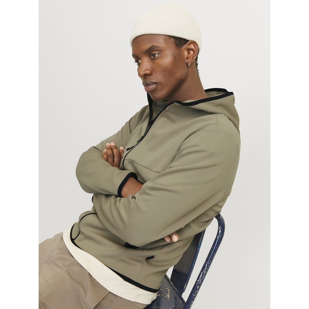 JACK & JONES Sportinis nertinis vyrams, Ruda, Fusion sweat zip hood noos 7