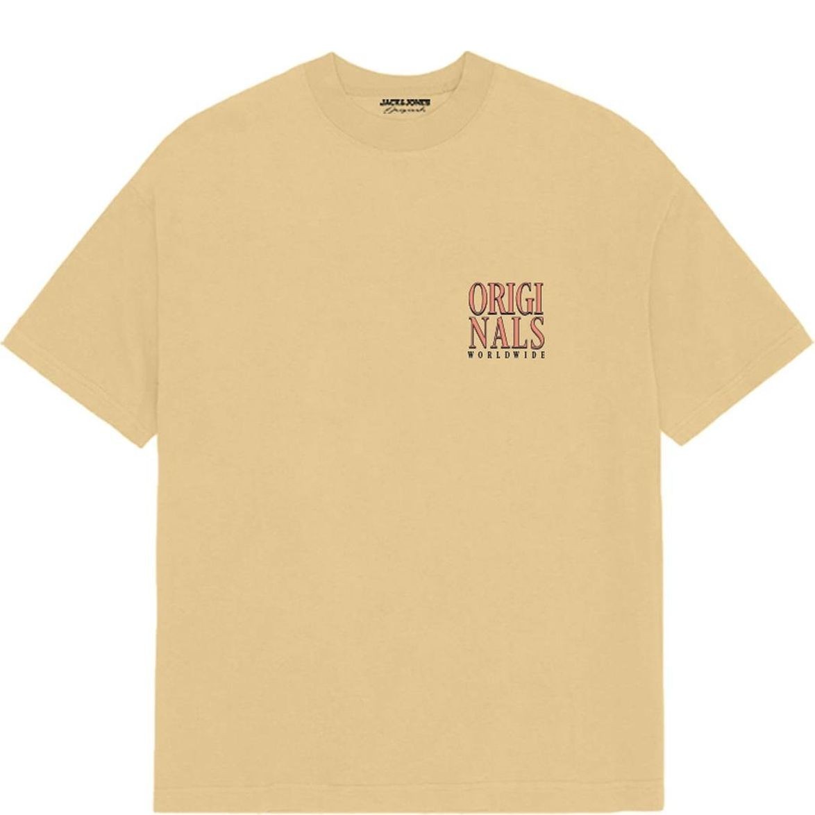 JACK & JONES Marškinėliai vyrams, Geltona, JORSTAR TEE SS CREW 1