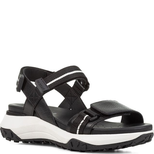 GEOX Basutės moterims, Juoda, Sorapis grip sandals 2