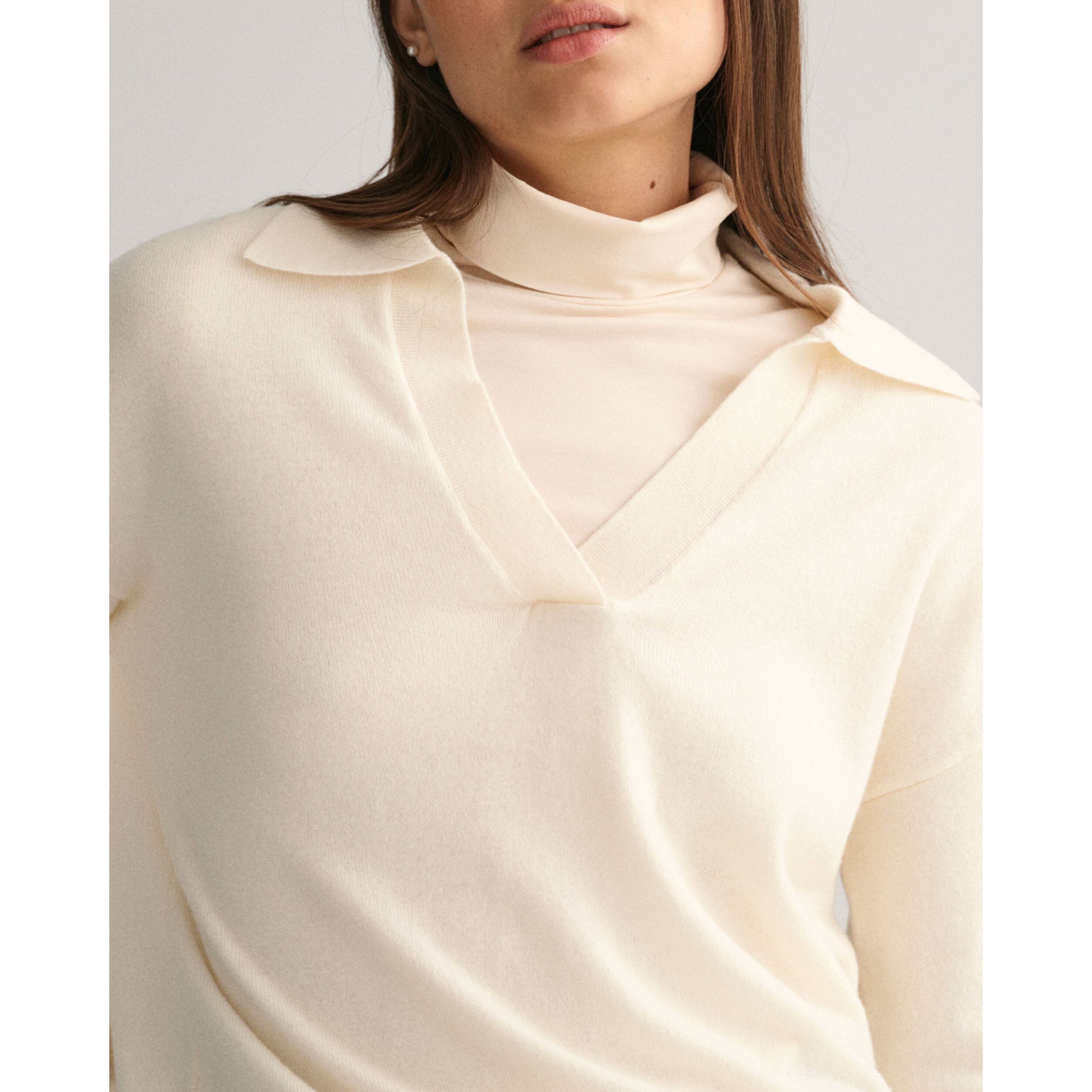 GANT Megztinis moterims, Balta, SUPERFINE LAMBSWOOL 4