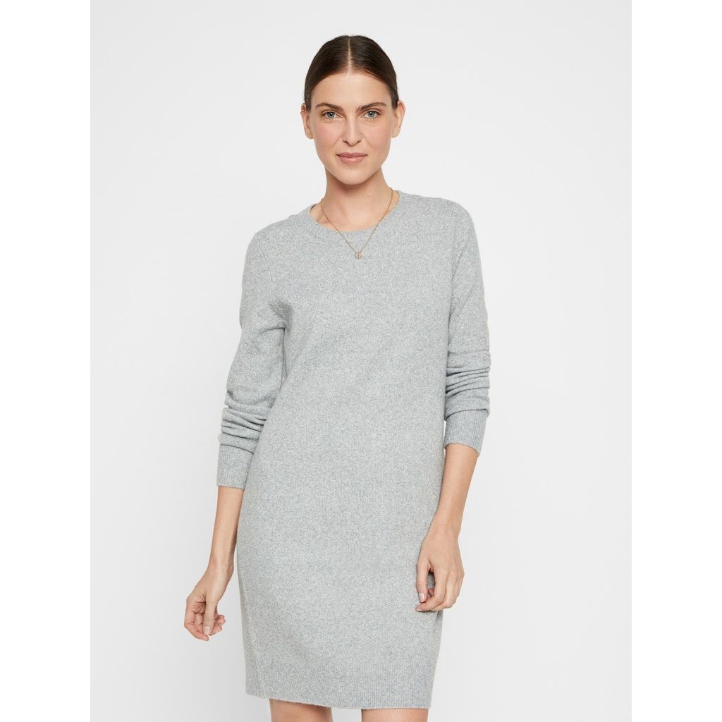 VERO MODA Midi suknelė moterims, Pilka, VMDOFFY LS O-NECK DR 5