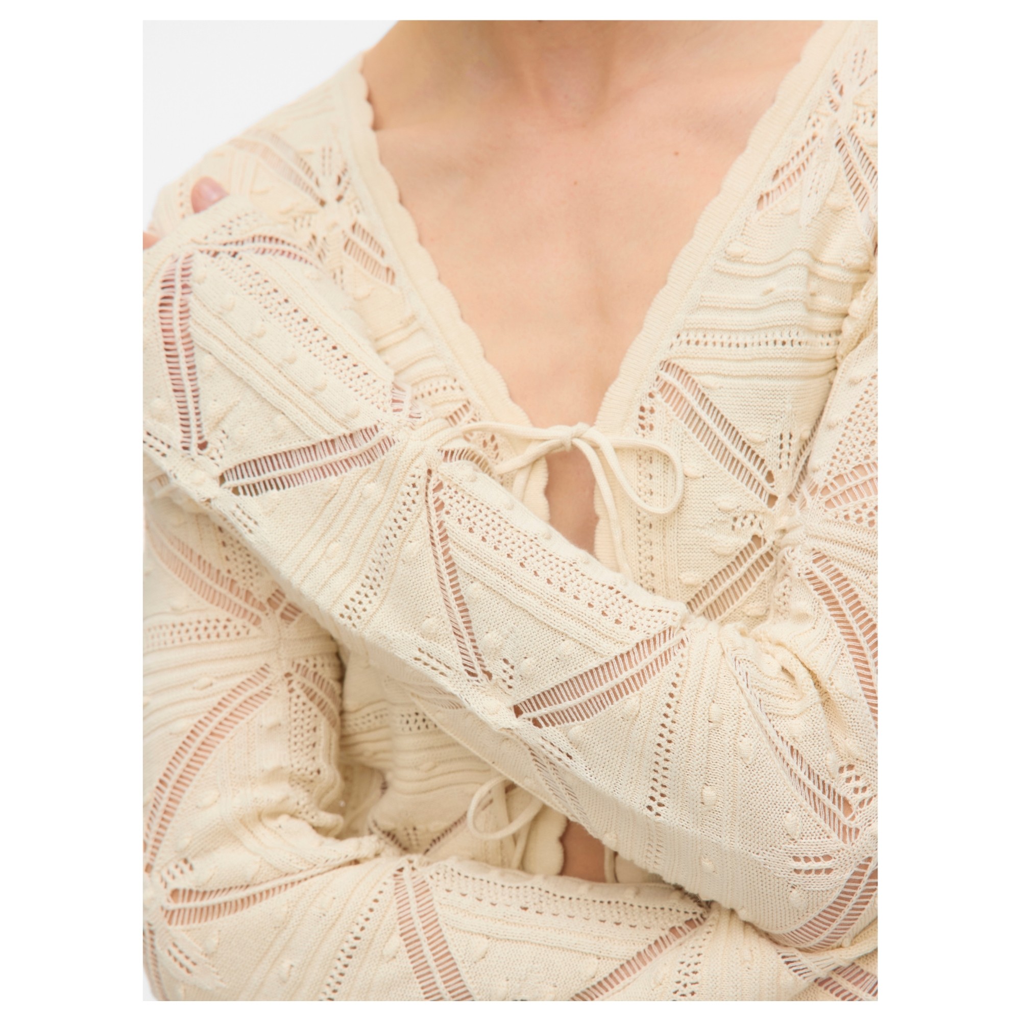 VERO MODA Kardiganas moterims, Balta, Lola 4