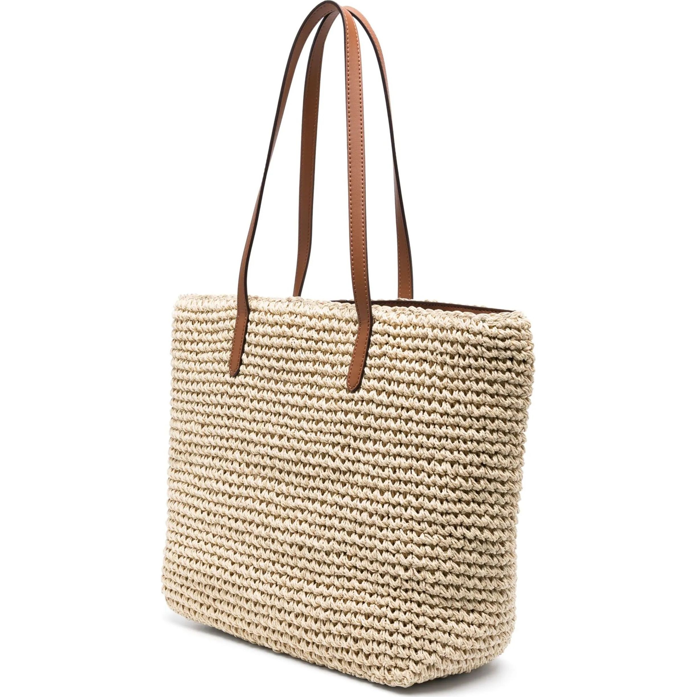LAUREN RALPH LAUREN Pirkinių krepšys moterims, Kūno, Straw medium whitney tote 2