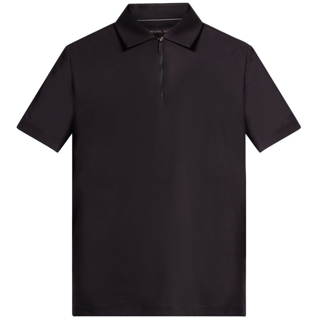 MICHAEL KORS Polo marškiniai trumpos rank. vyrams, Juoda, Cotton half-zip polo shirt