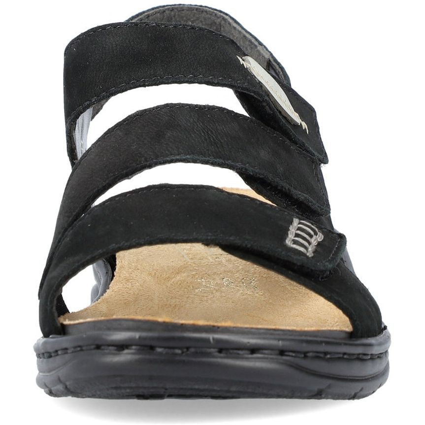 RIEKER Basutės moterims, Juoda, SANDALS 10