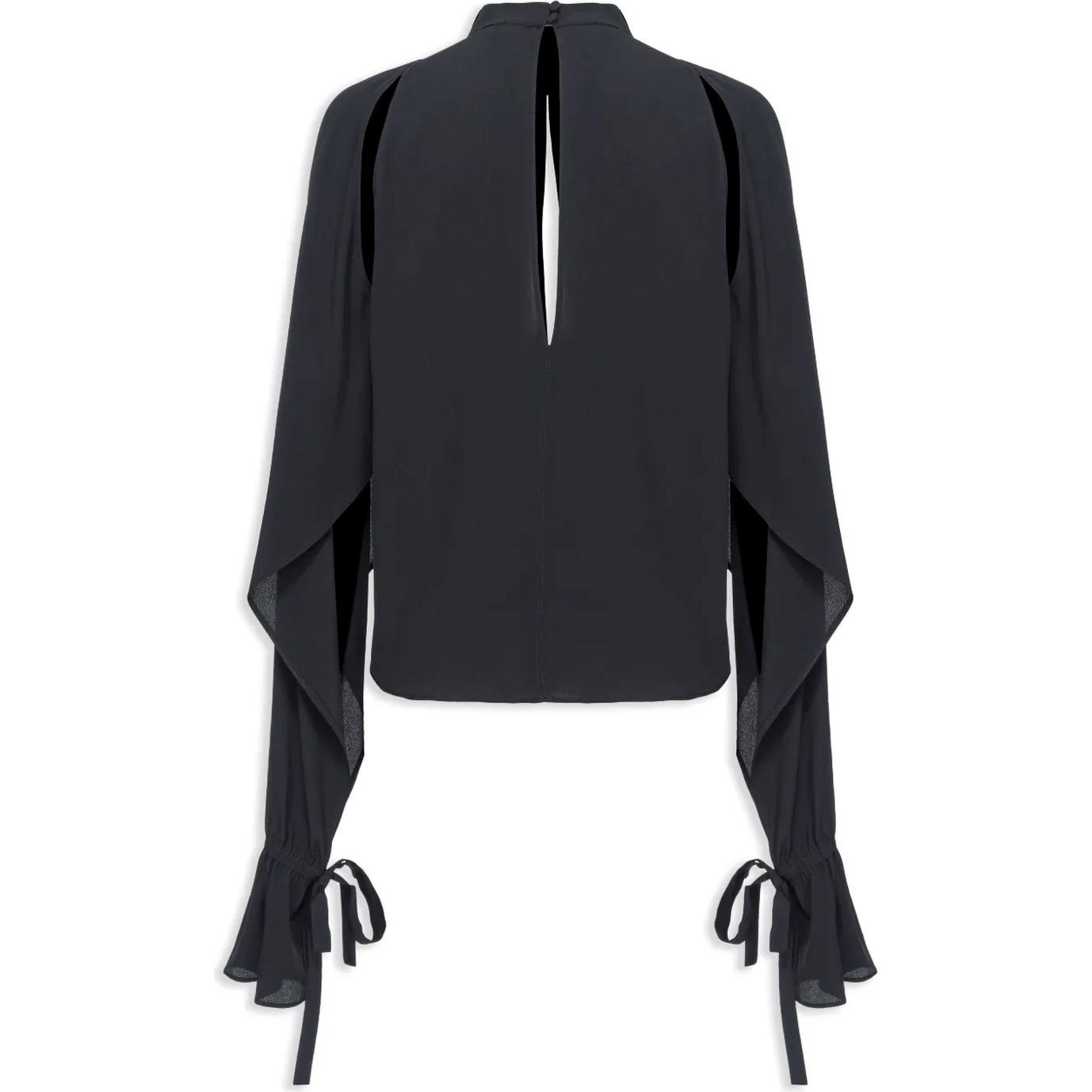 PINKO Palaidinės moterims, Juoda, Cut-out long-sleeve blouse 2