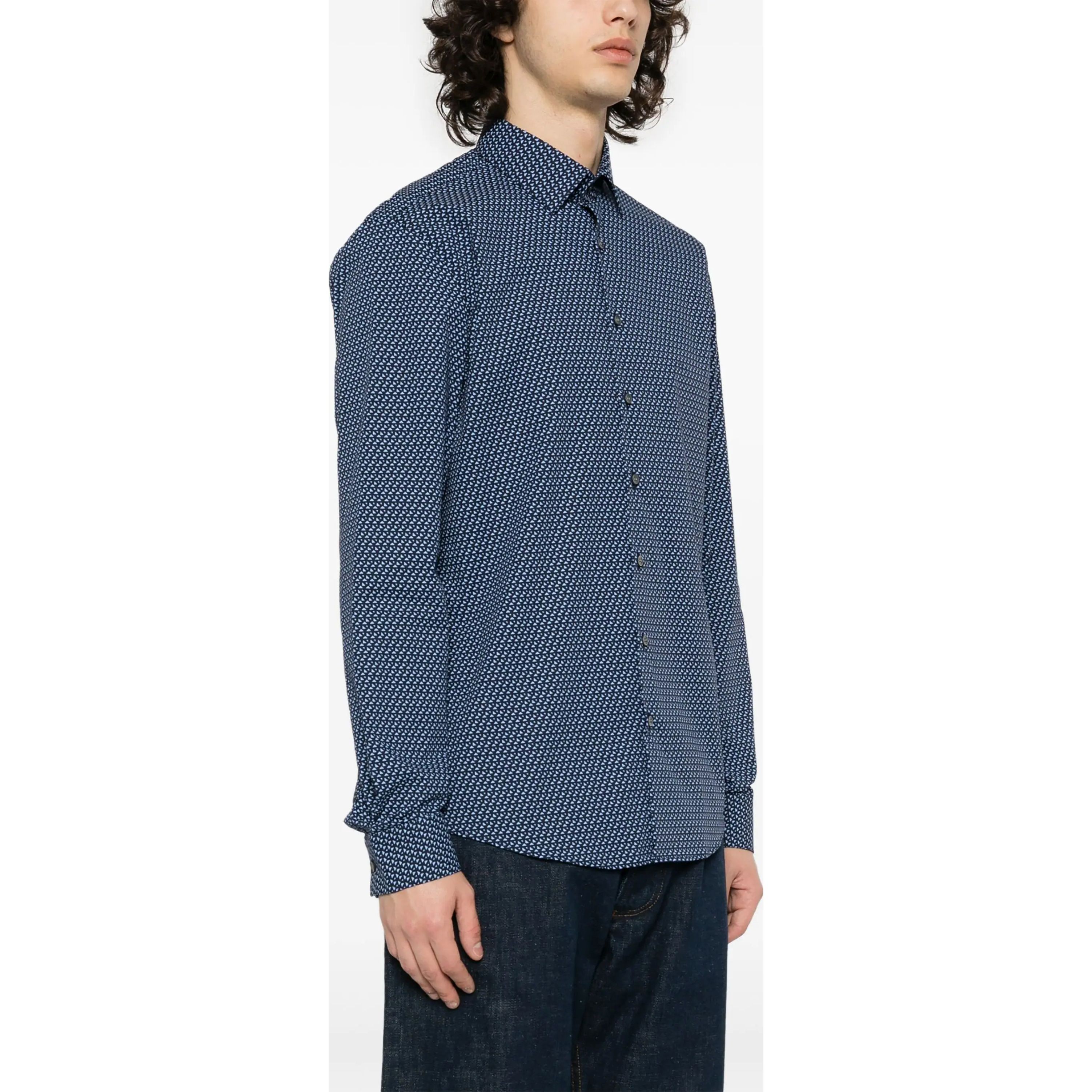 CALVIN KLEIN Marškiniai ilgomis rankovėmis vyrams, Mėlyna, L/s shirt 2